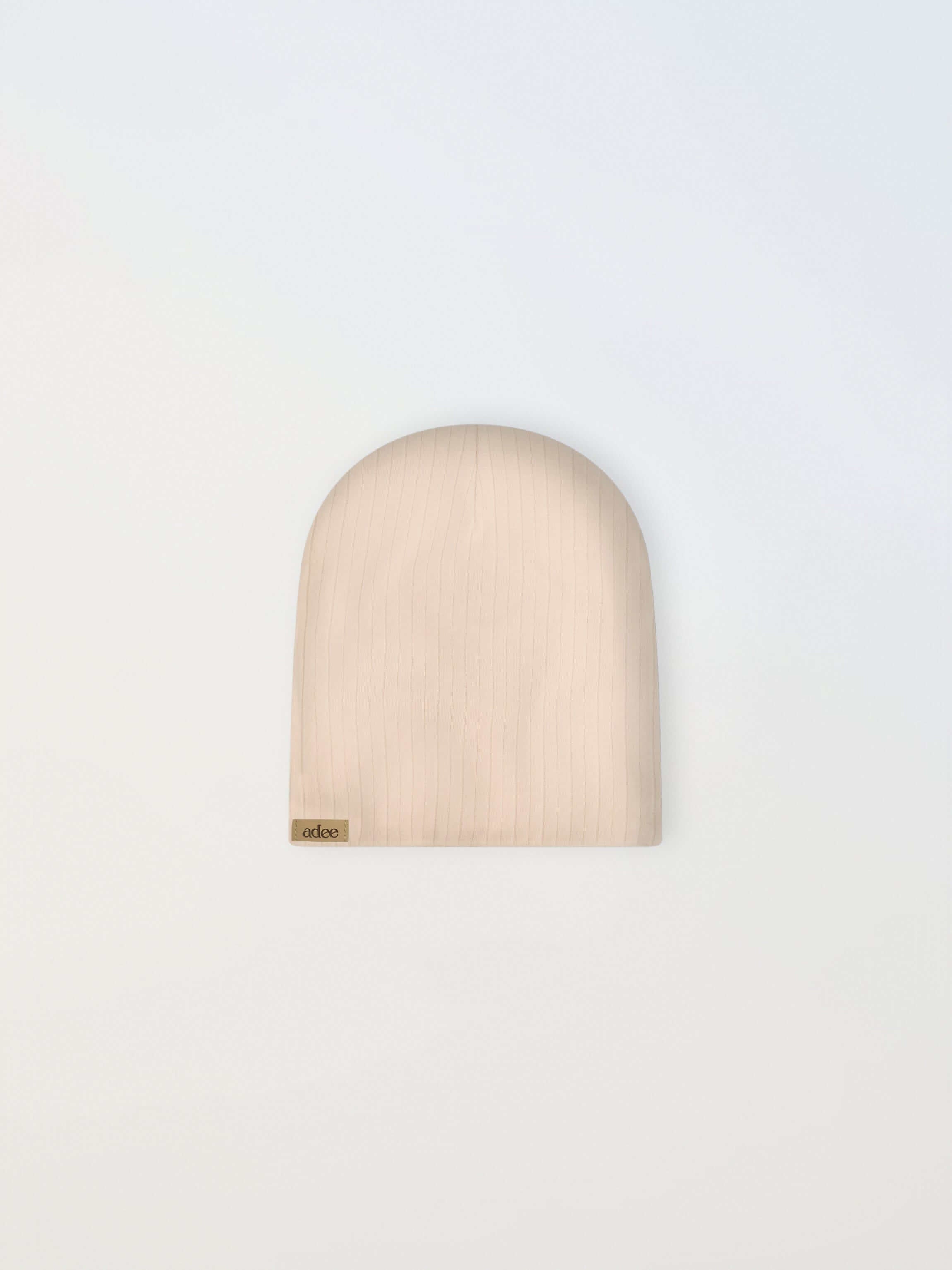 Wide Ribbed Beanie - Tan