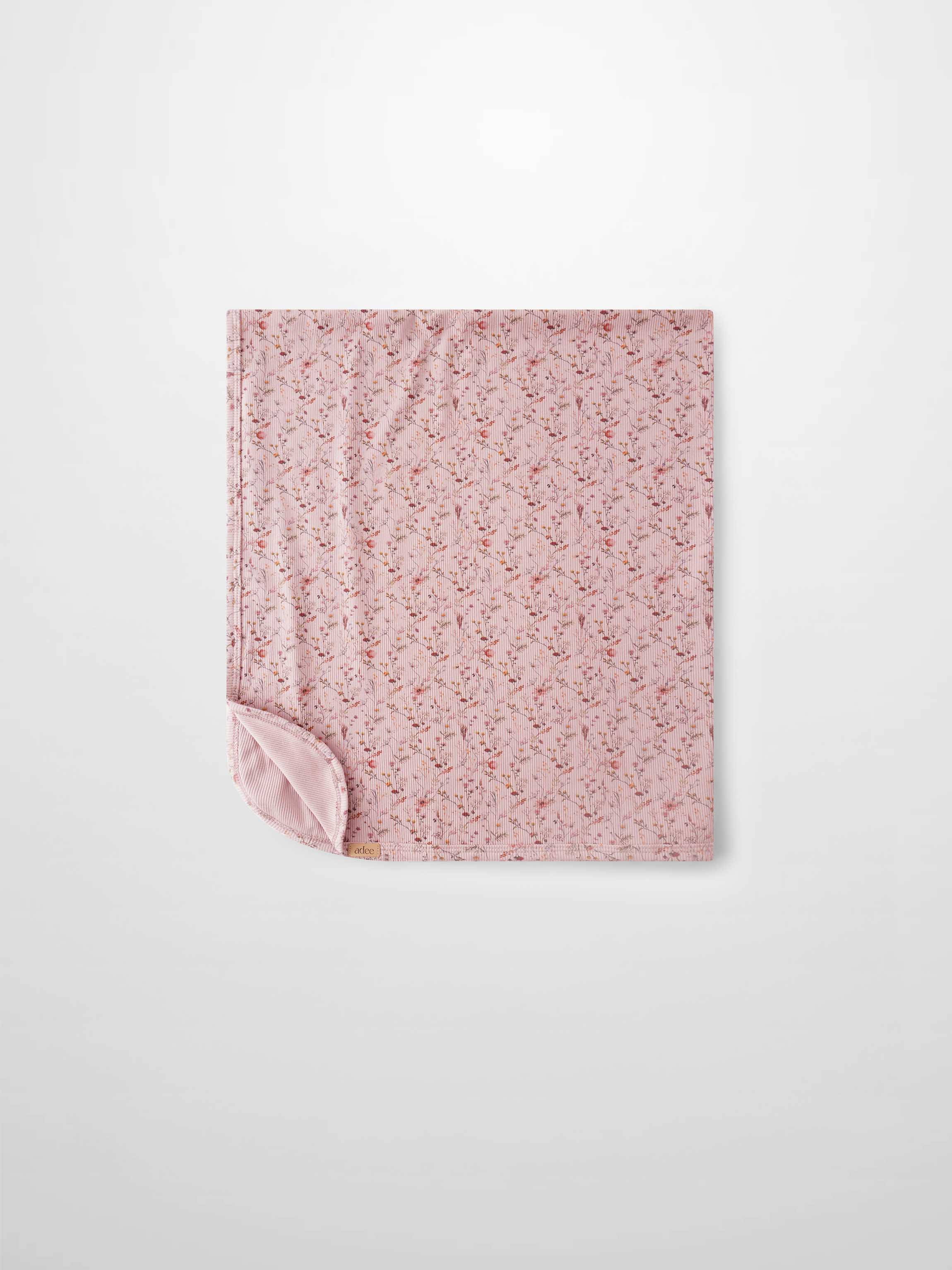 baby girl swaddle blanket with rainbow flowers