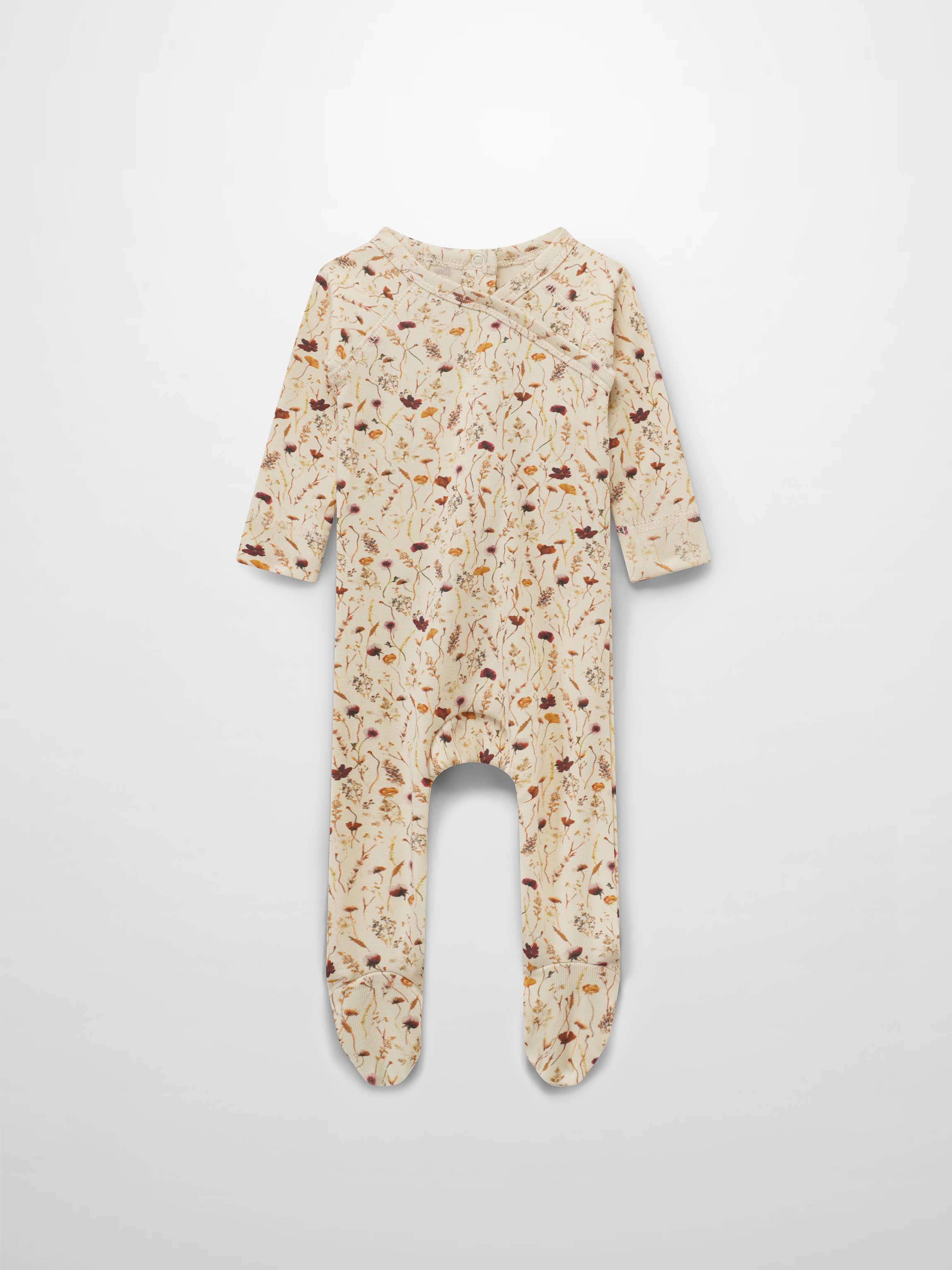 off white fabric soft and cozy baby jumpsuit for girls