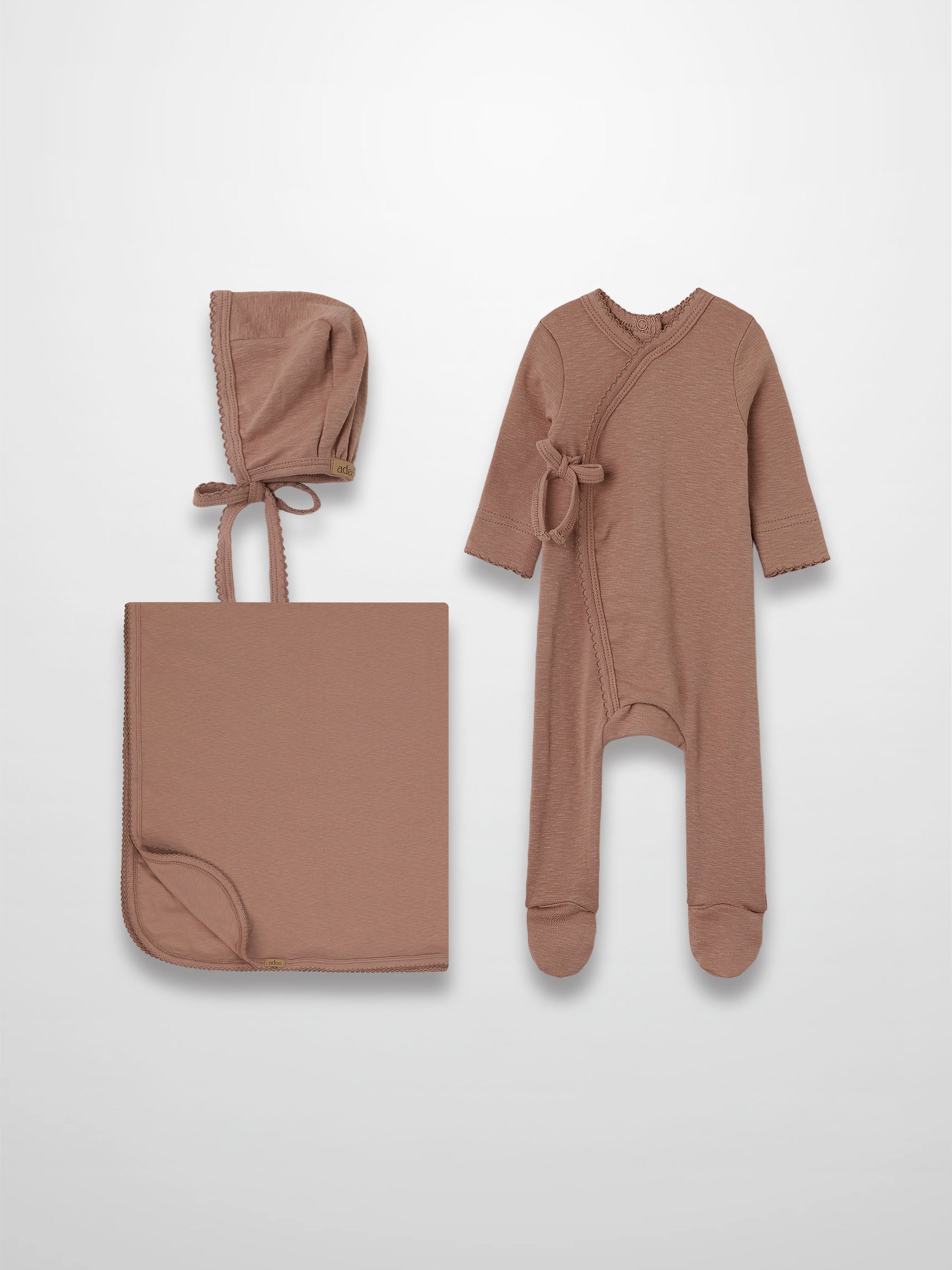 Pink Scalloped - Layette Set