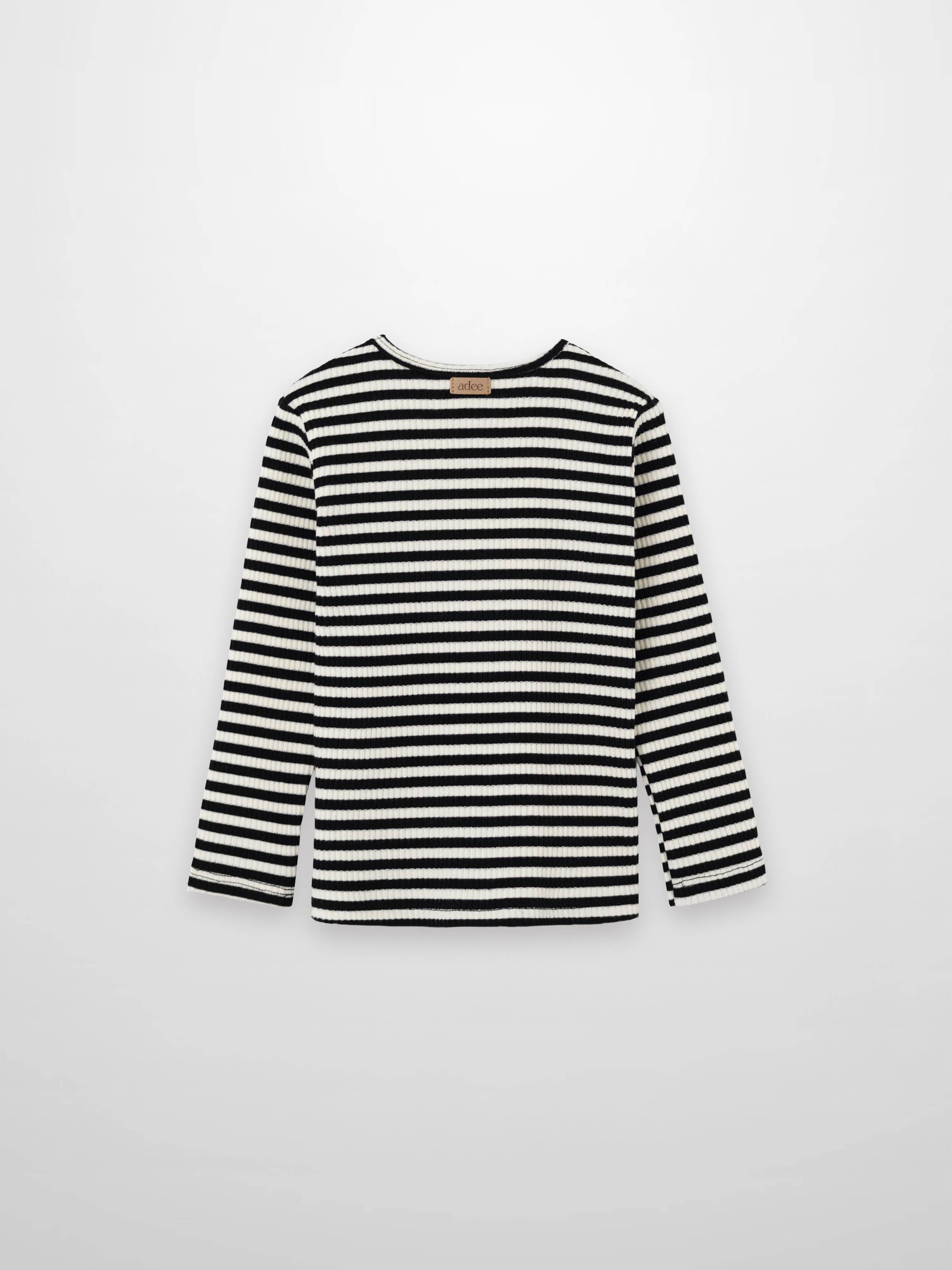 Striped Crew Neck T-Shirt - Black & White