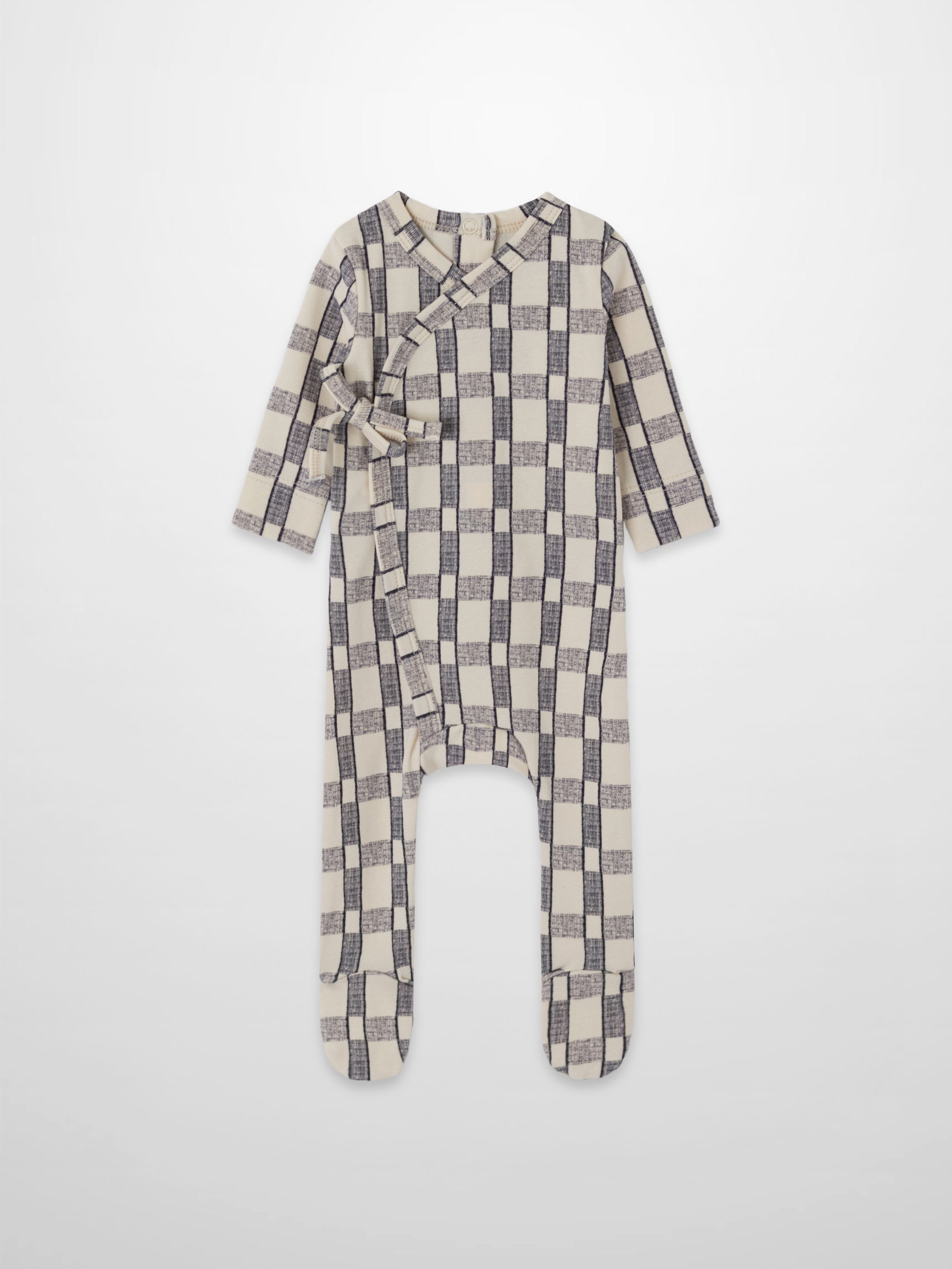 checkered blue and white pattern stretchy for baby boys