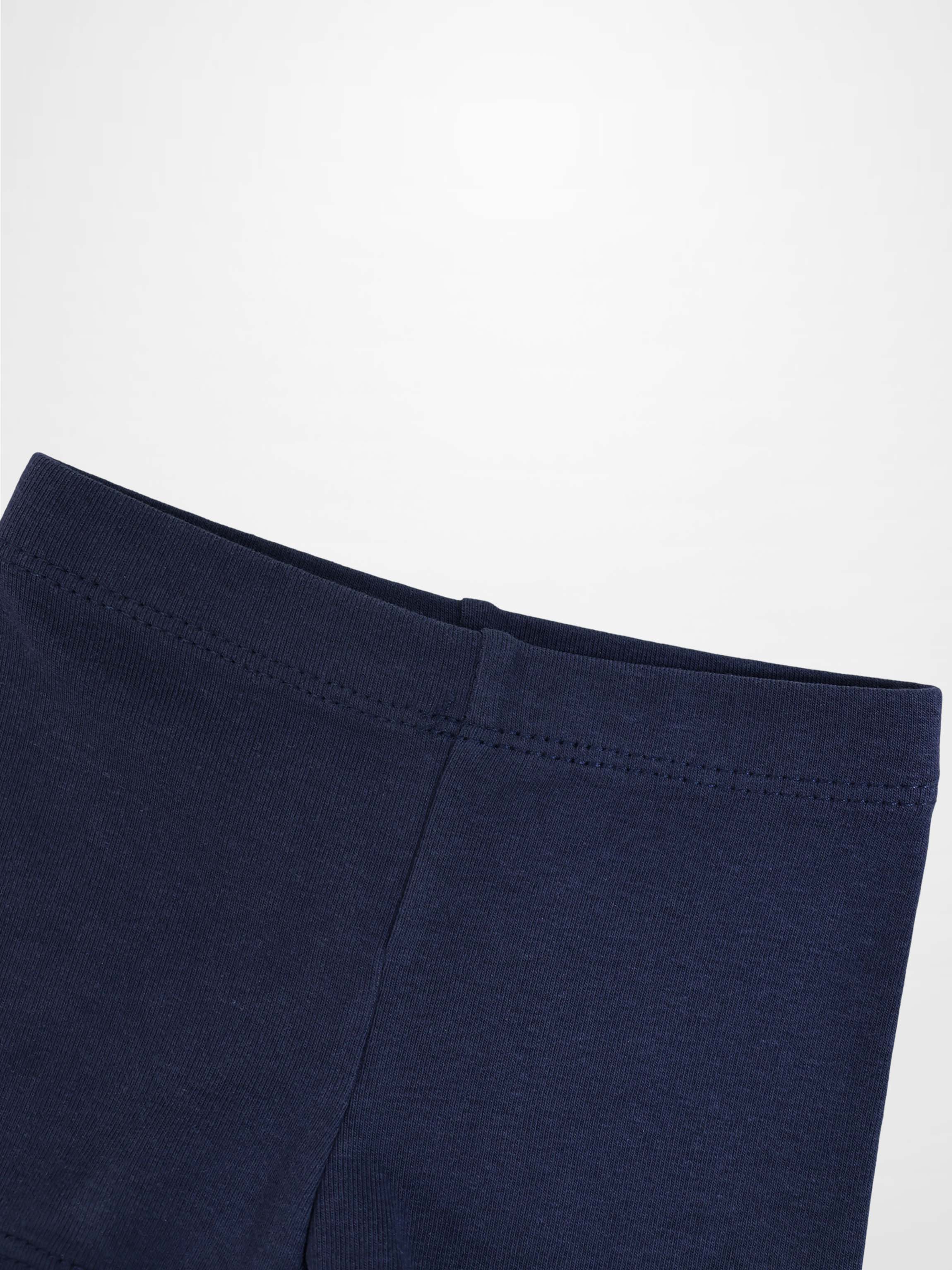 Biker Shorts Non Ribbed-Navy