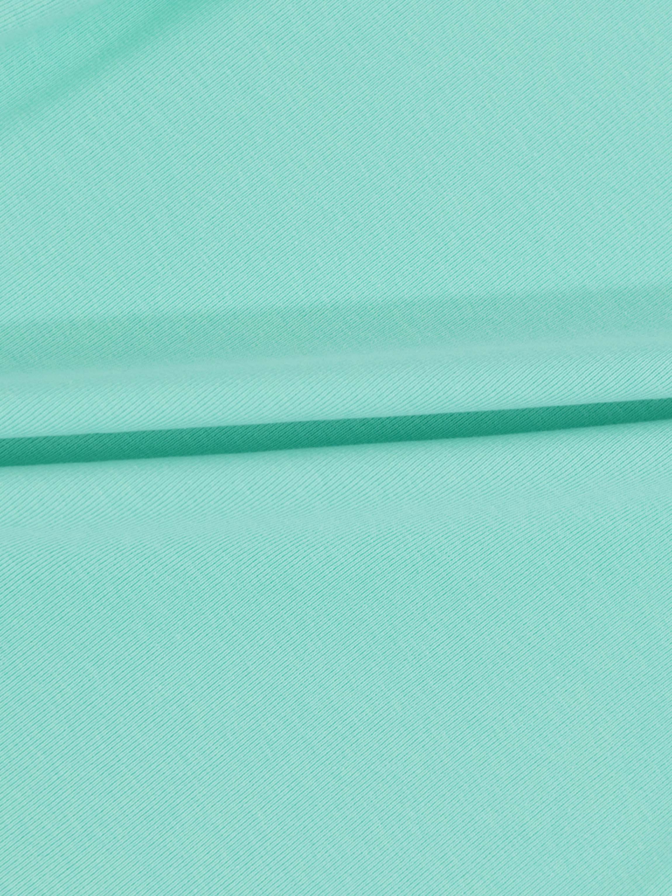 Short Sleeve Boxy T-shirt & Shorts Set mint green fabric close-up