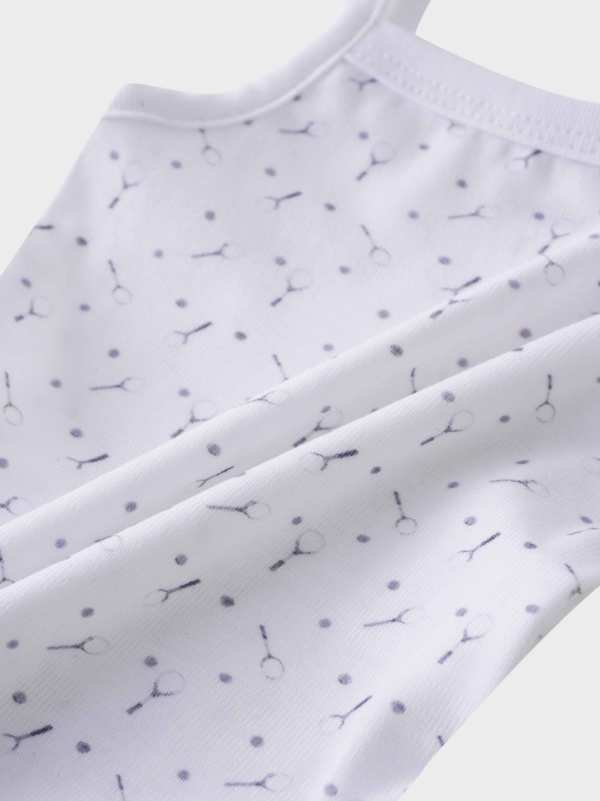 Tennis racket undershirt baby boys