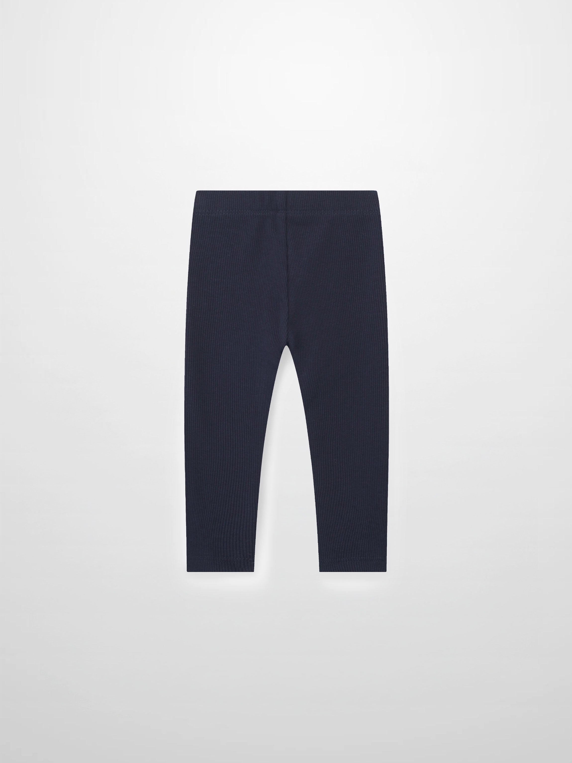 Navy ribbed baby leggings