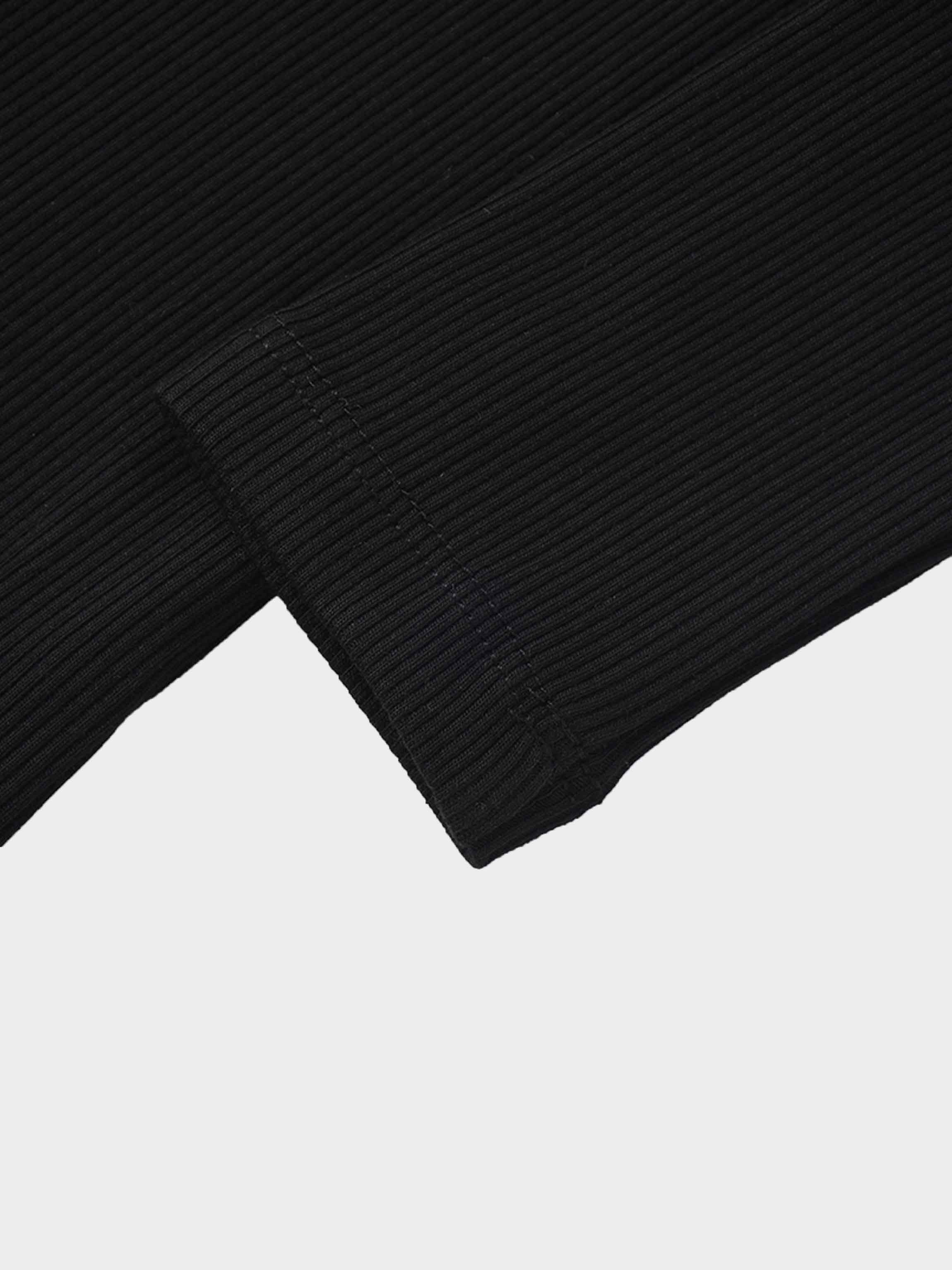 Thin Ribbed Pajama - Black