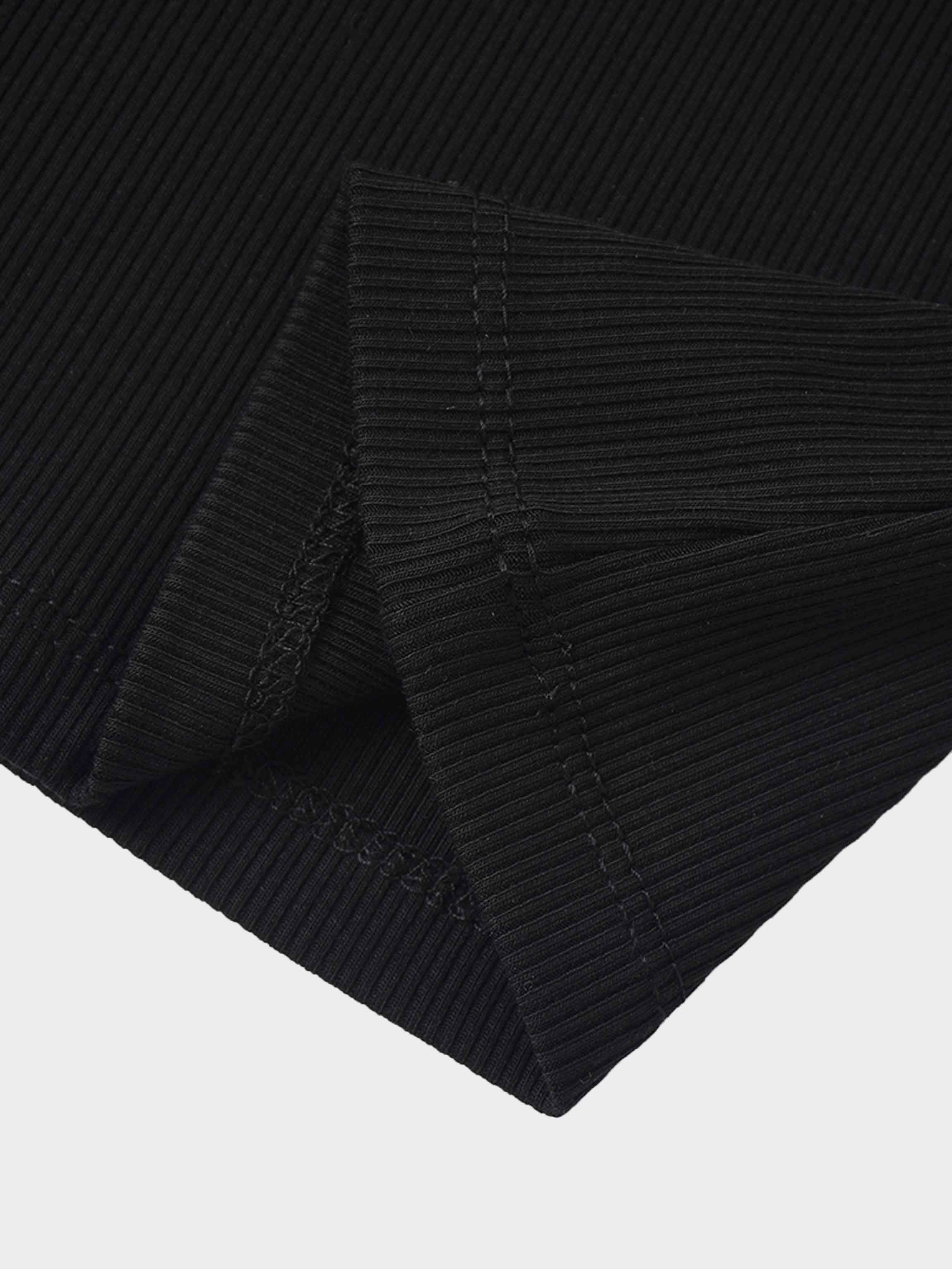 Thin Ribbed Pajama - Black