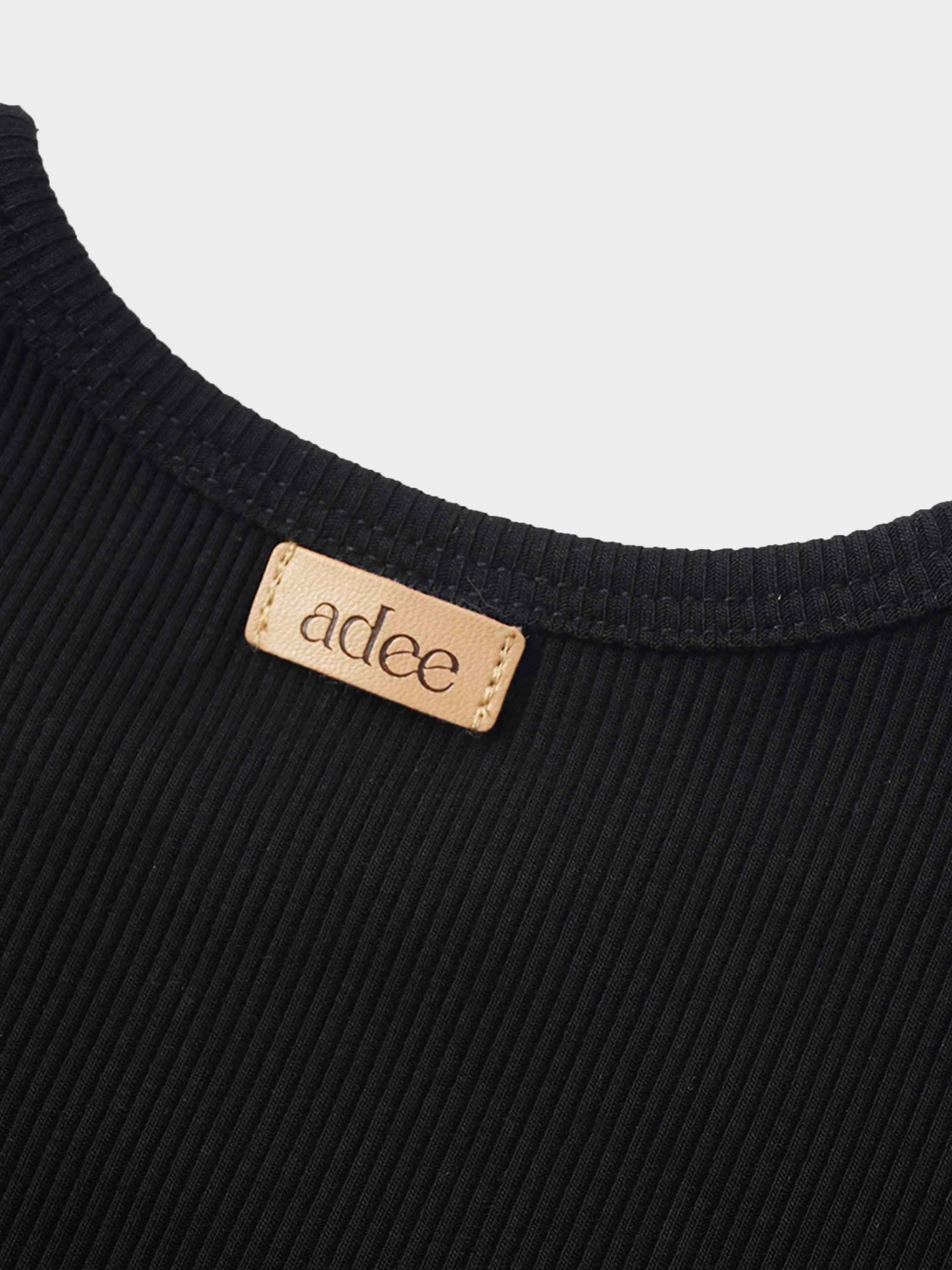 Thin Ribbed Pajama - Black
