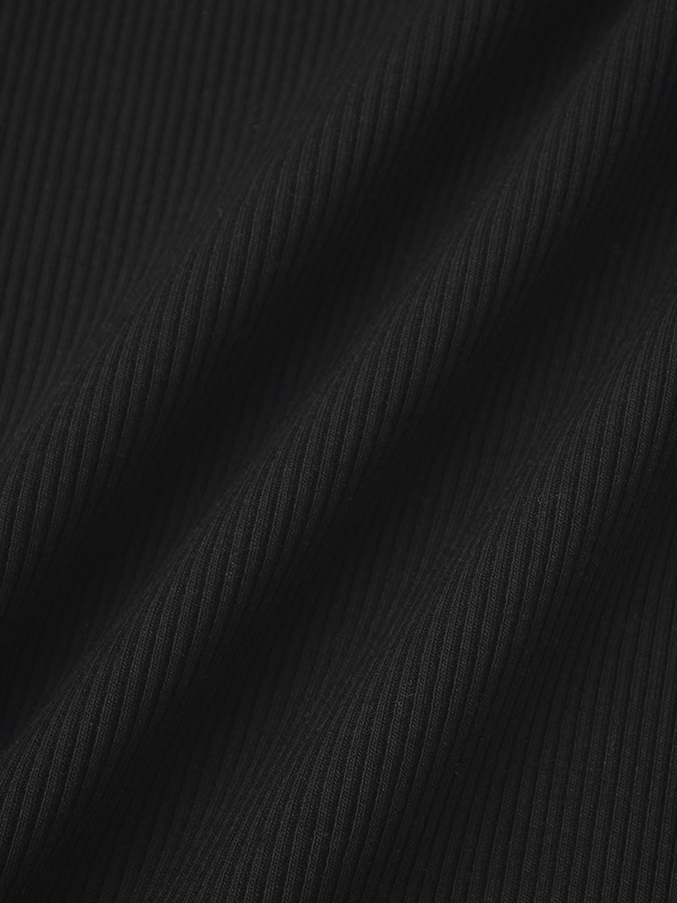 Thin Ribbed Pajama - Black