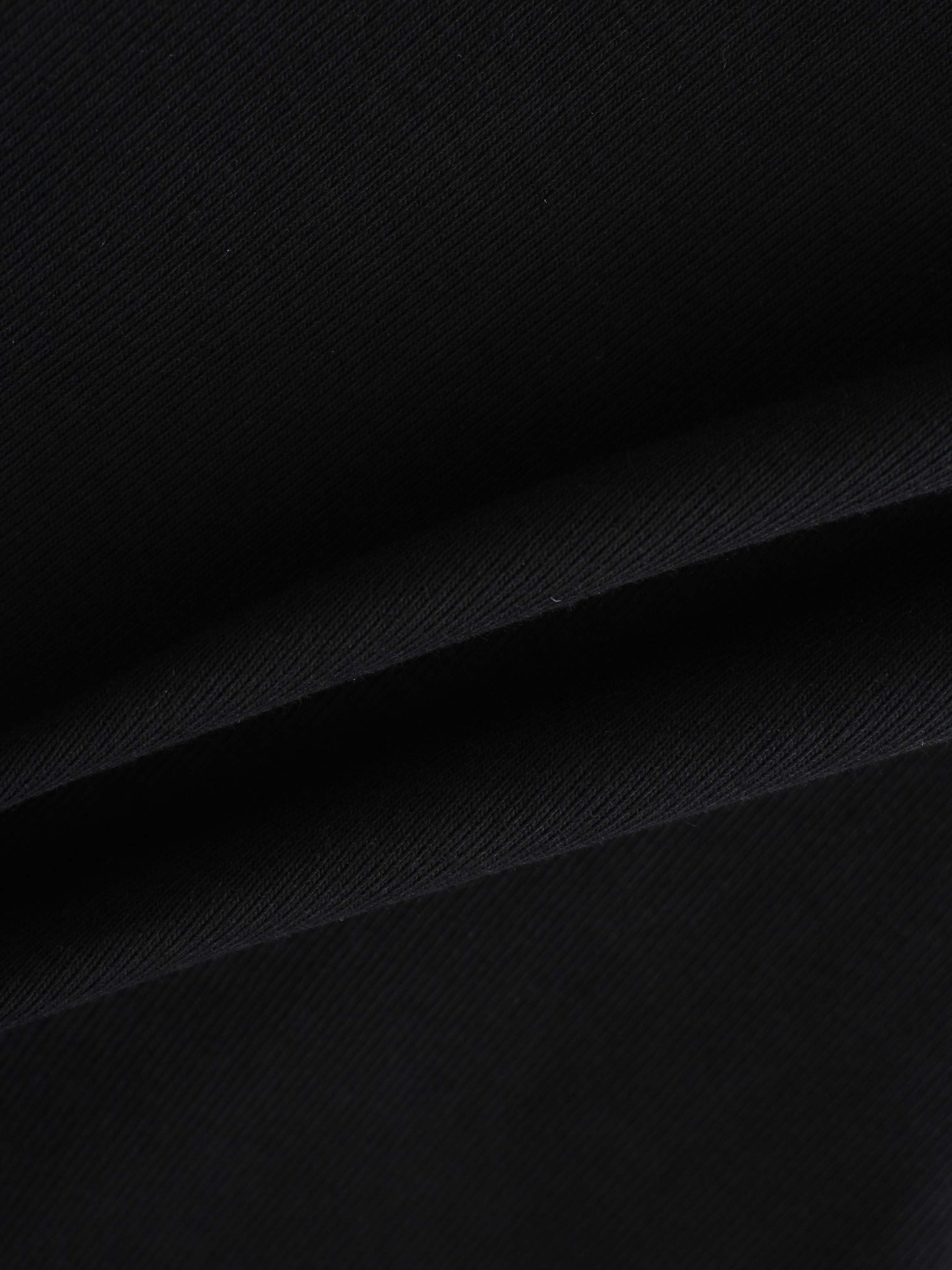 Black cotton fabric for sweatshirt
