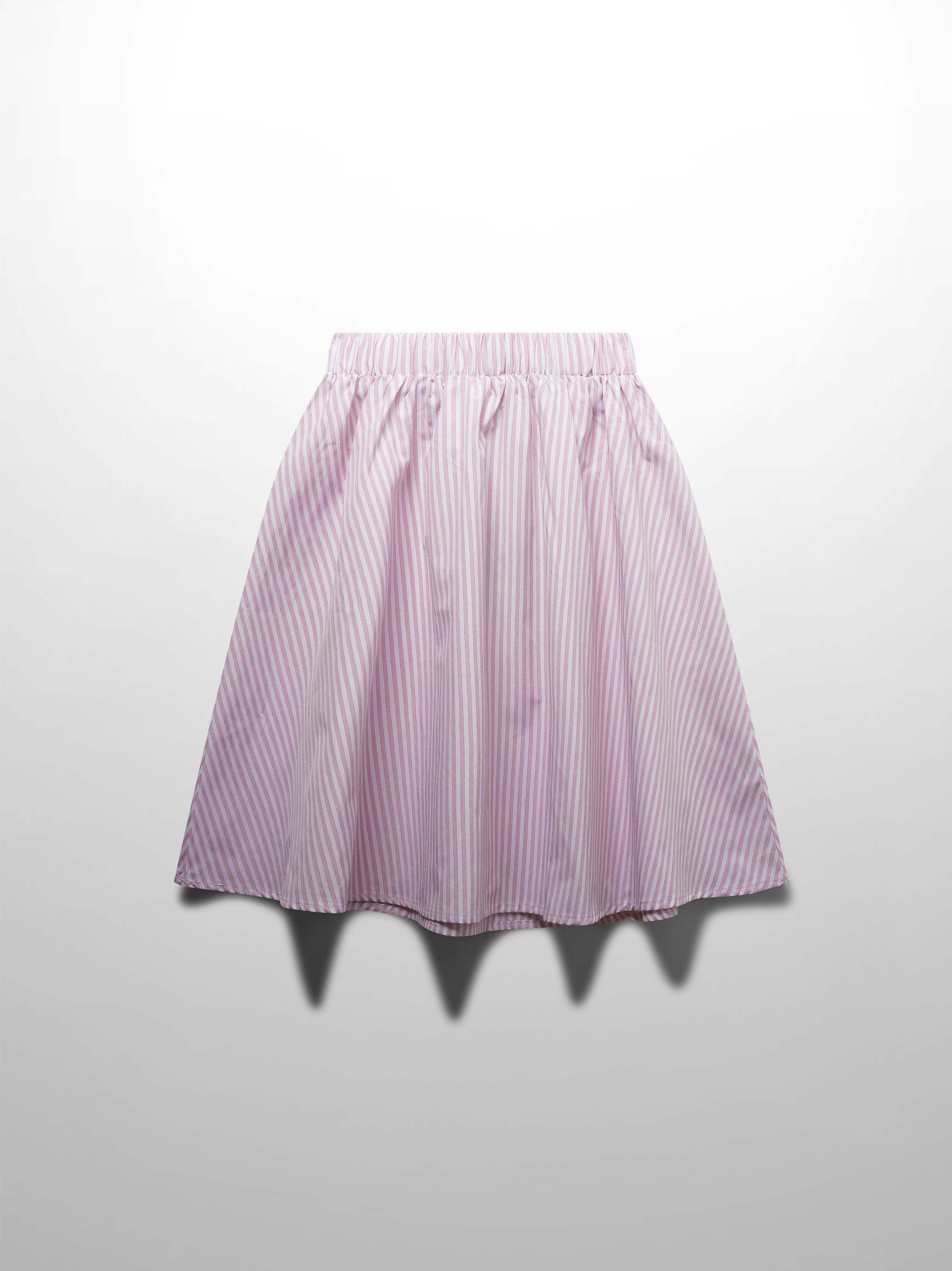 girls skirt pink and white striped