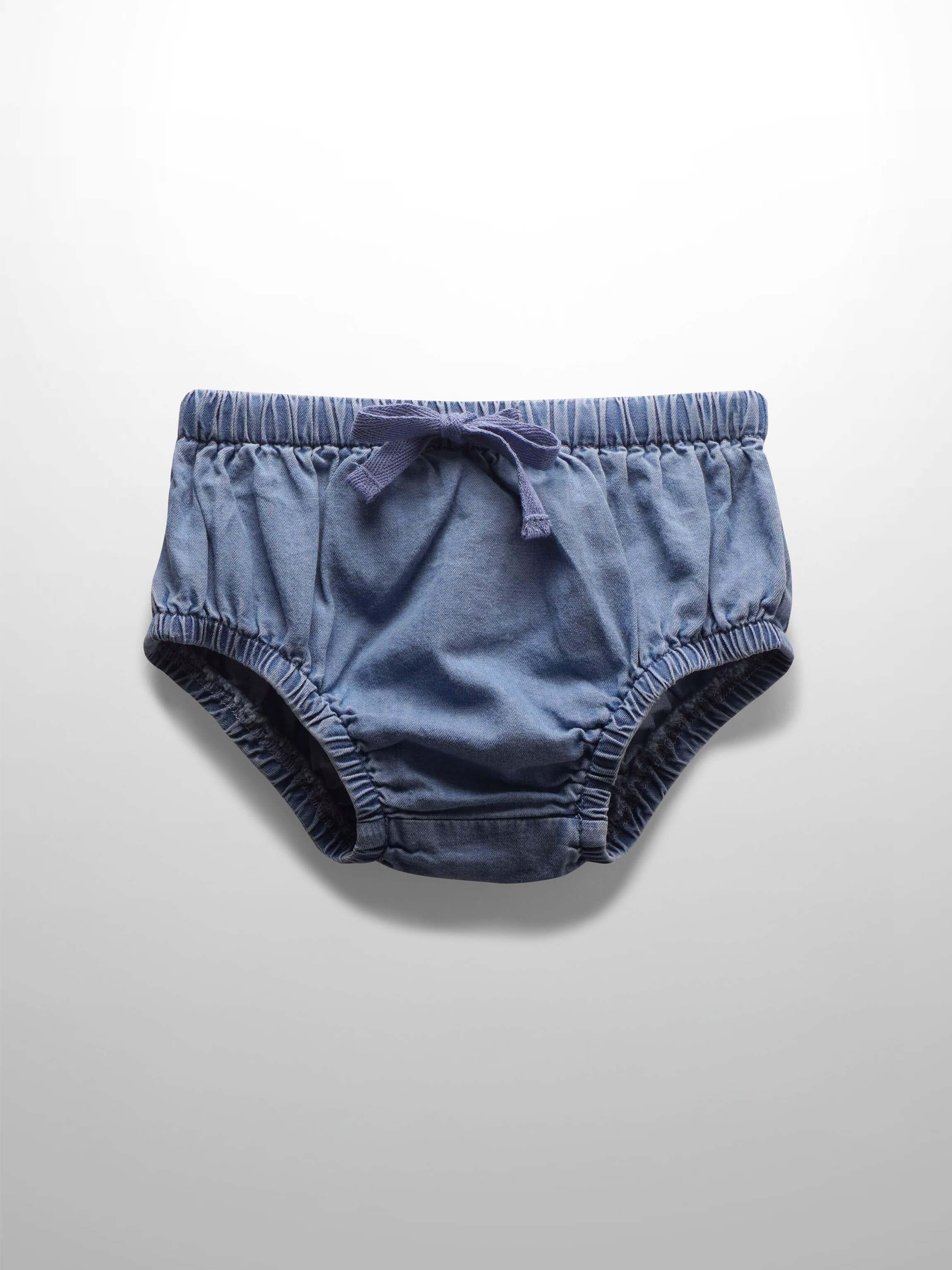 Light denim bloomers for toddlers