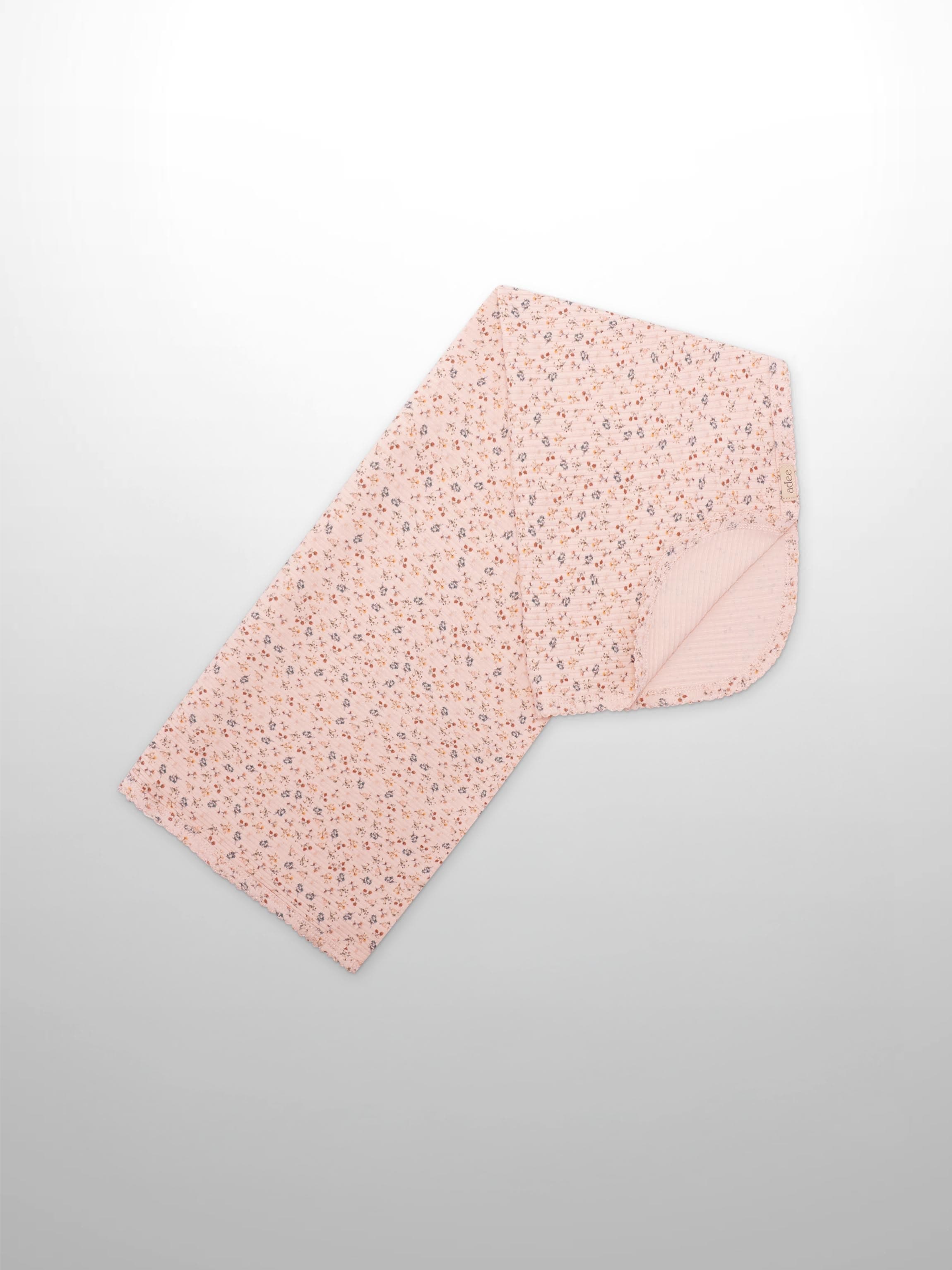 Soft pink floral baby blanket