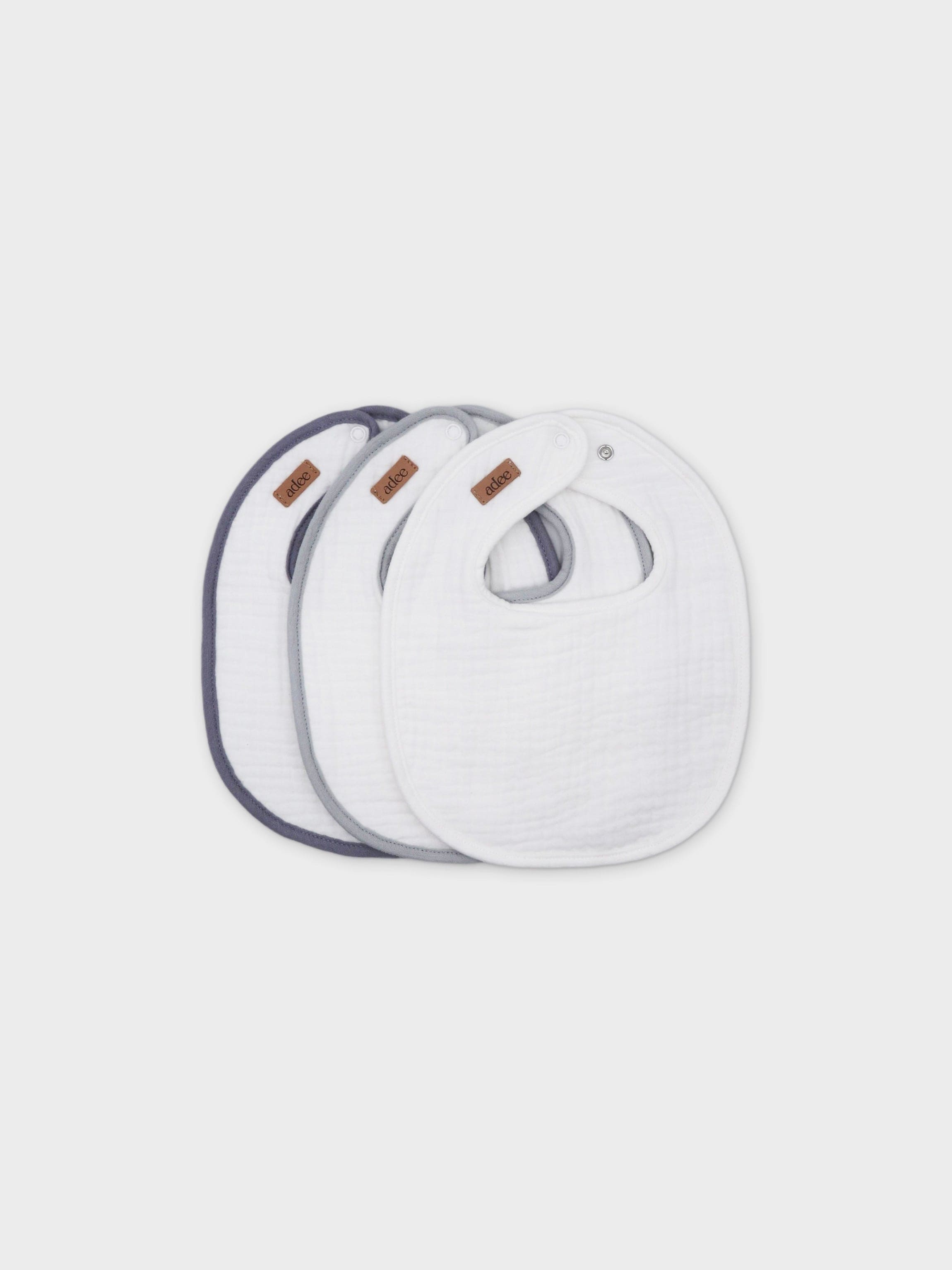 baby boy muslin material bibs 3 pack