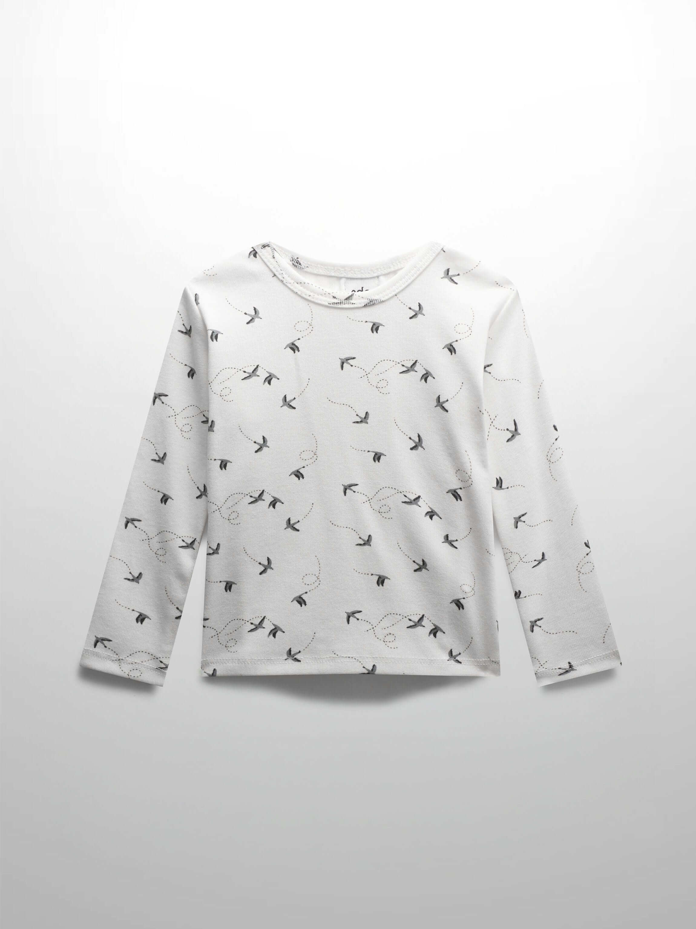 Grey swallow t-shirt for girls