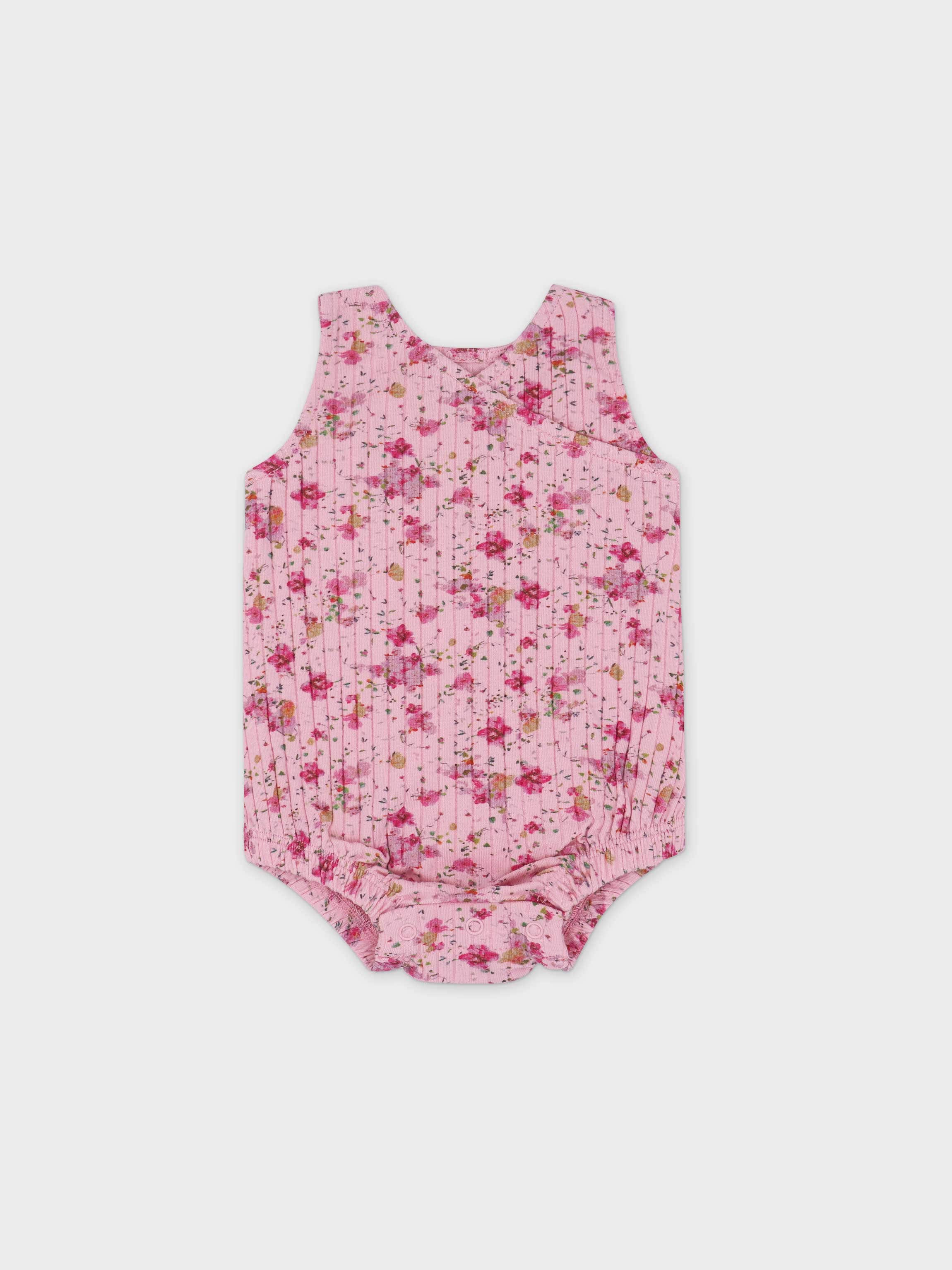 Pink berry romper for baby girl