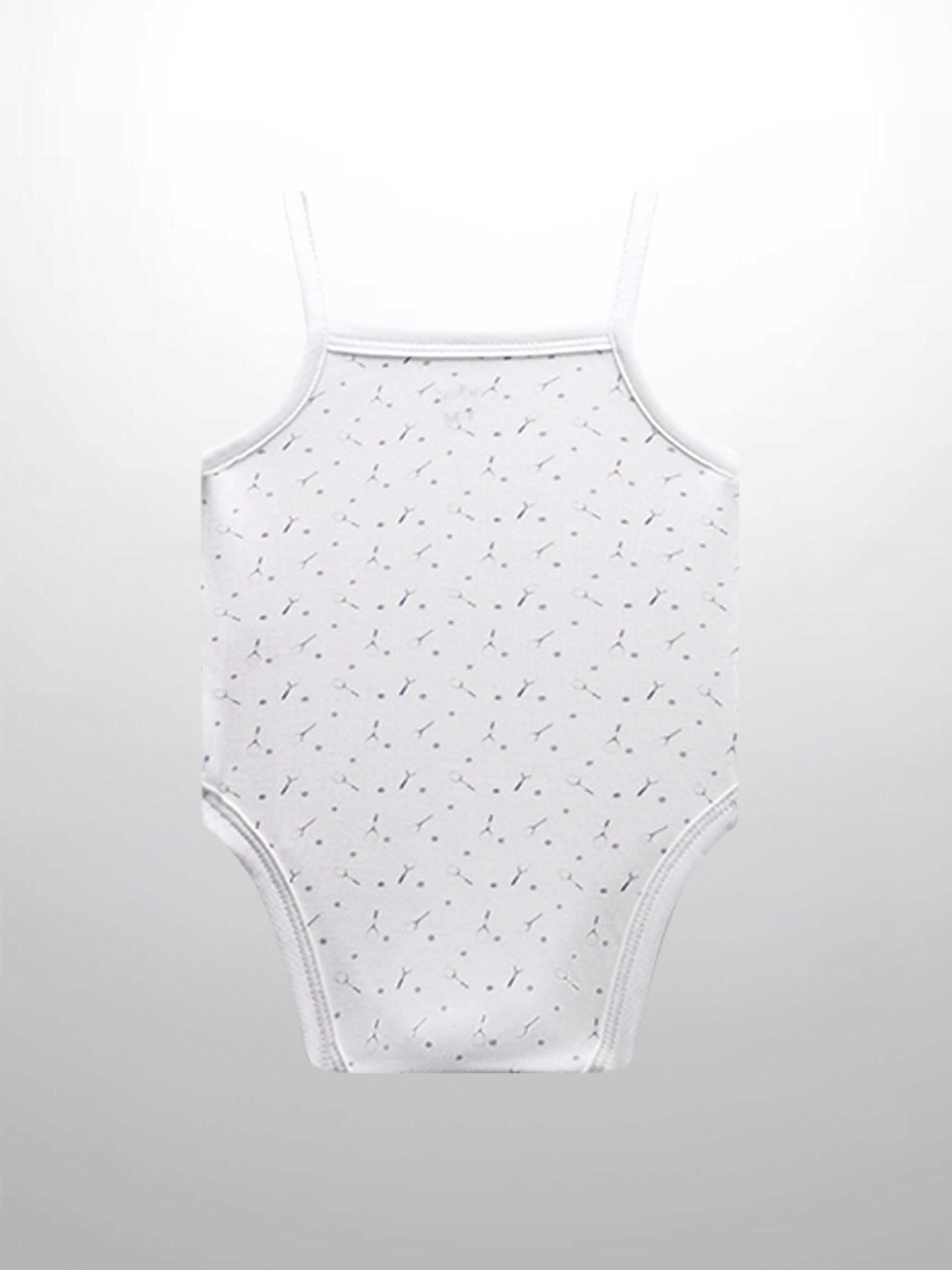 Baby undershirt with tennis pattern