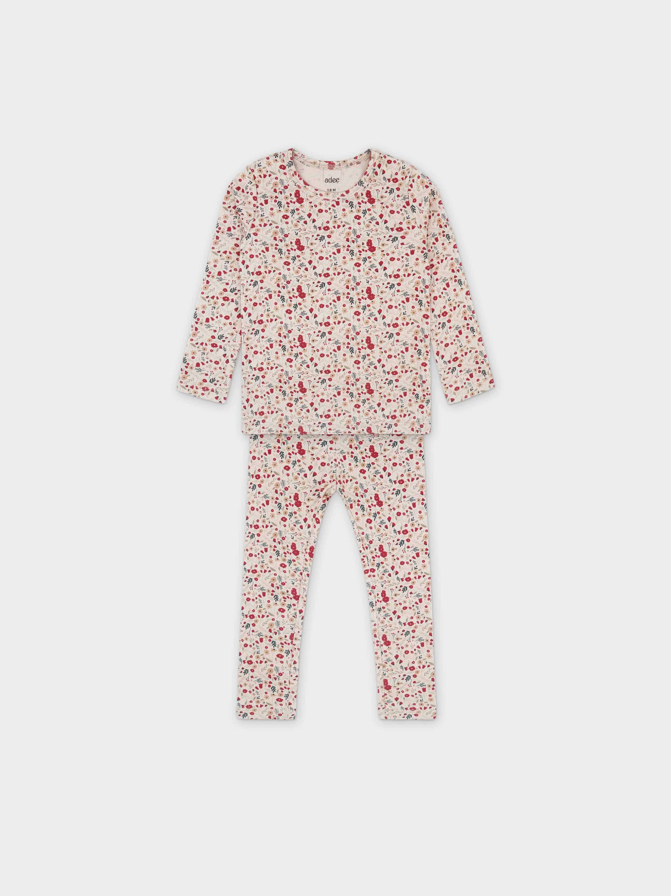 Girls pajamas with confetti floral design