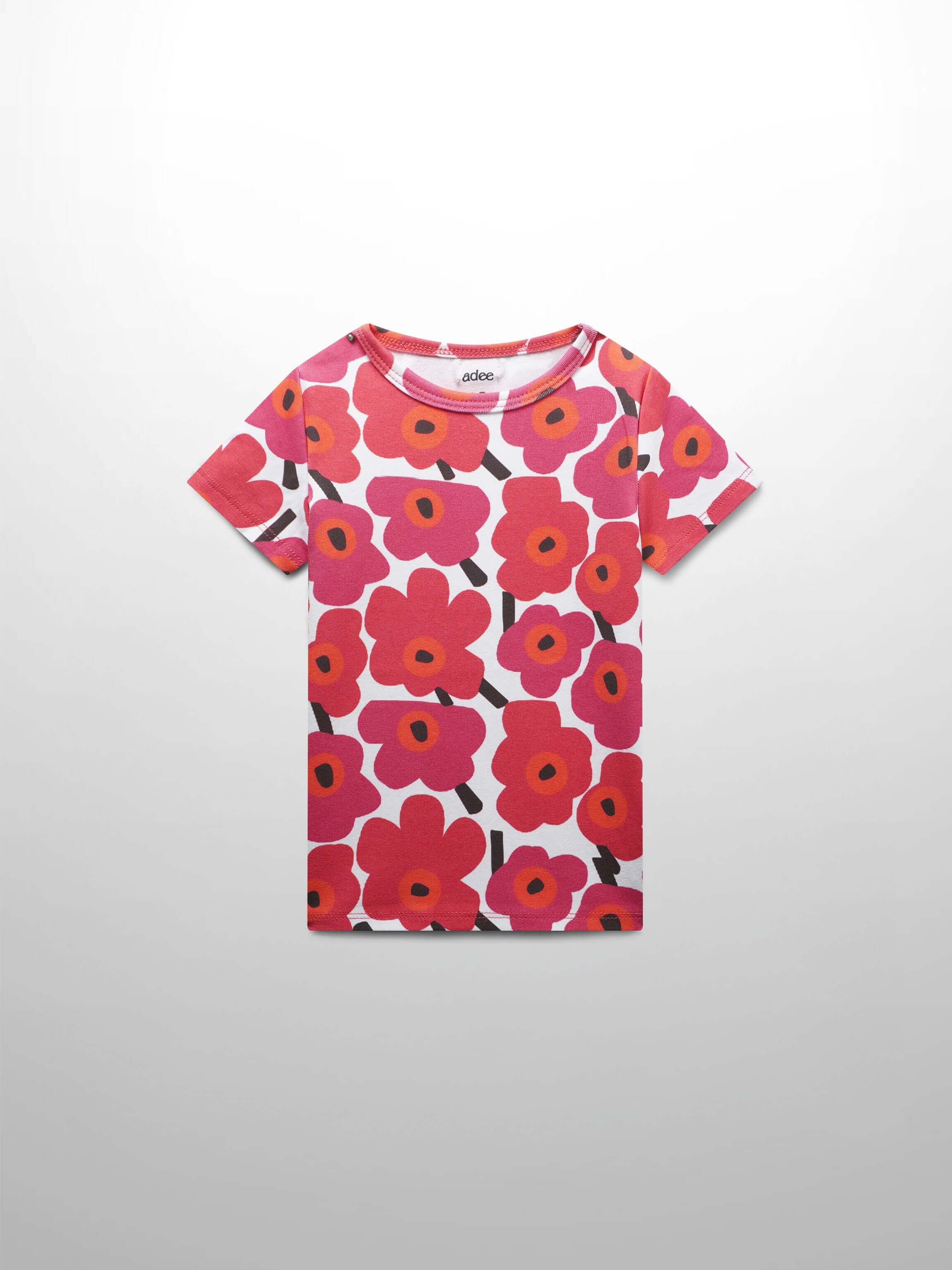 Pink flower girls shirts design