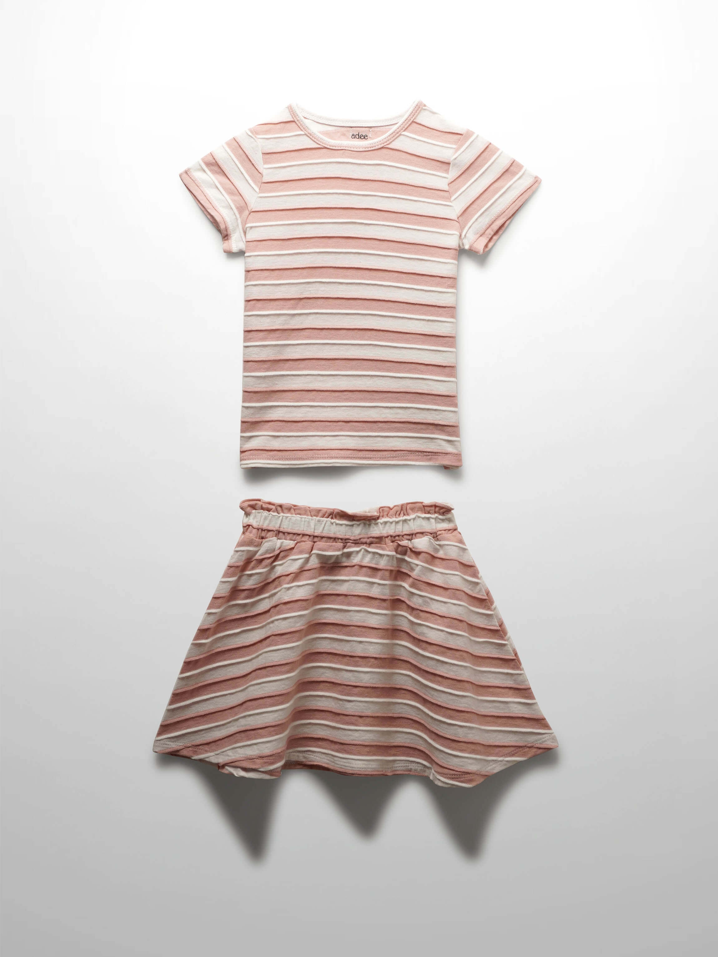 Striped skirt set for girls outfits