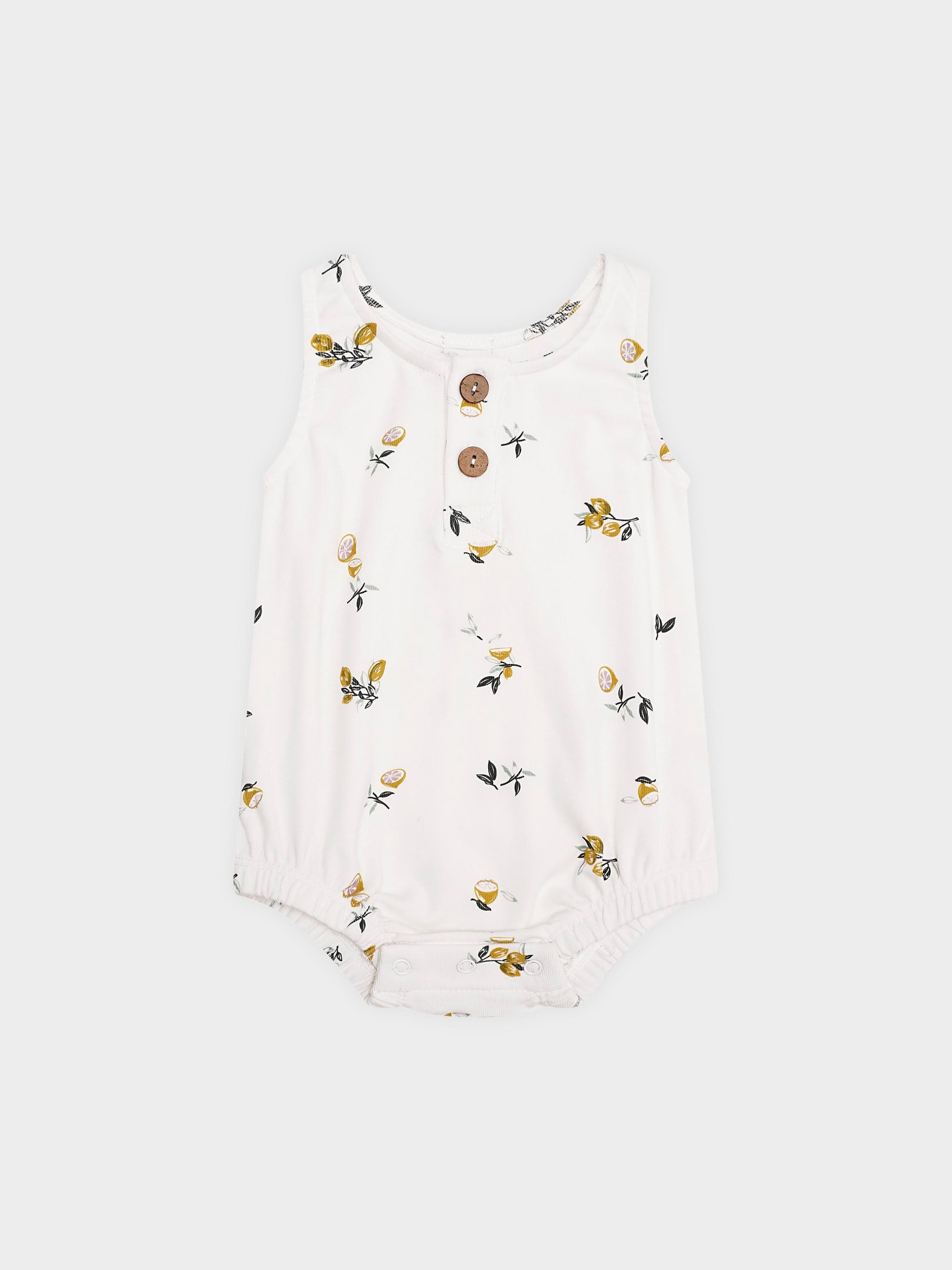 Baby boy lemon romper outfit