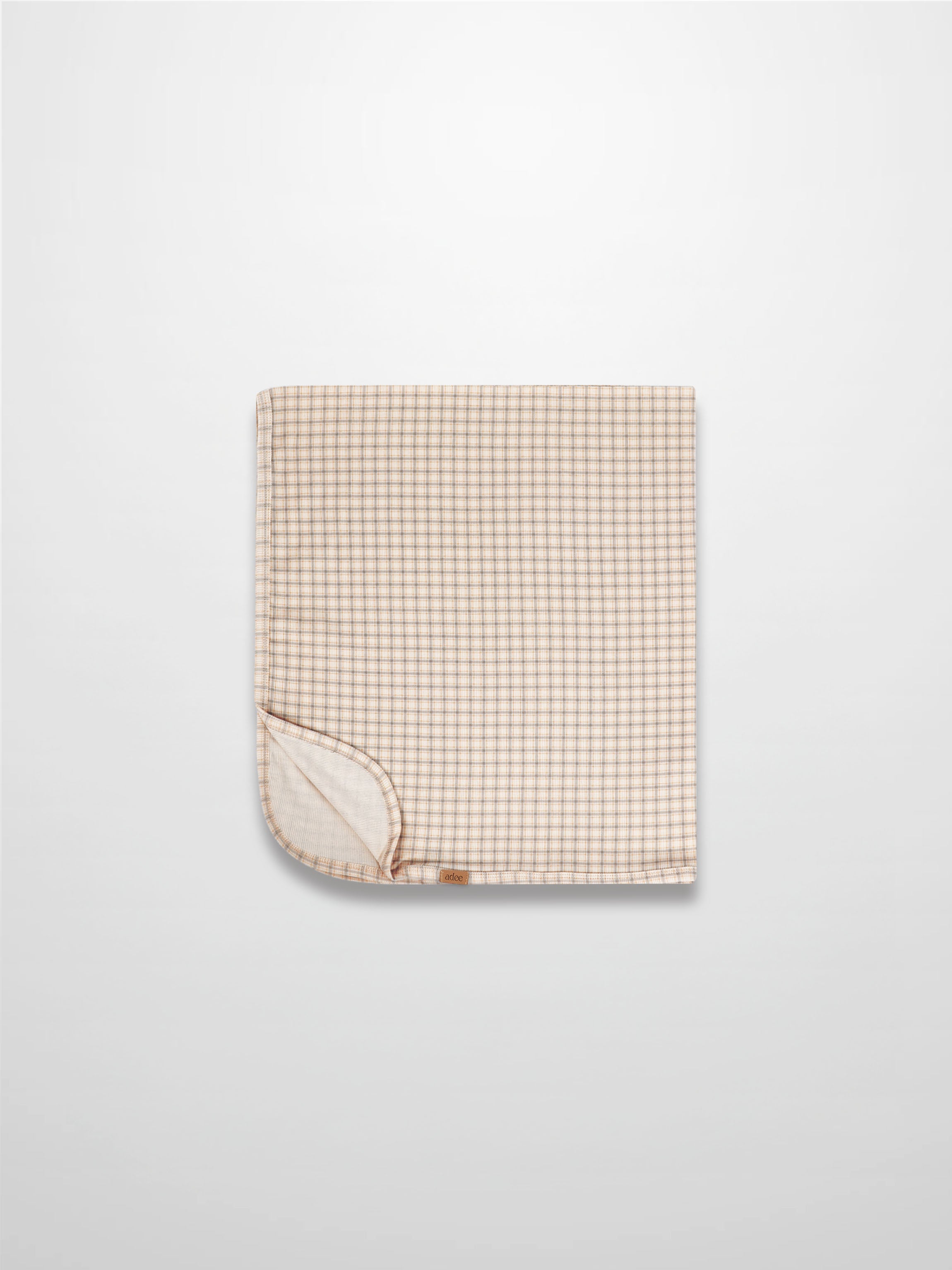 Oatmeal Grid Blanket - Blue