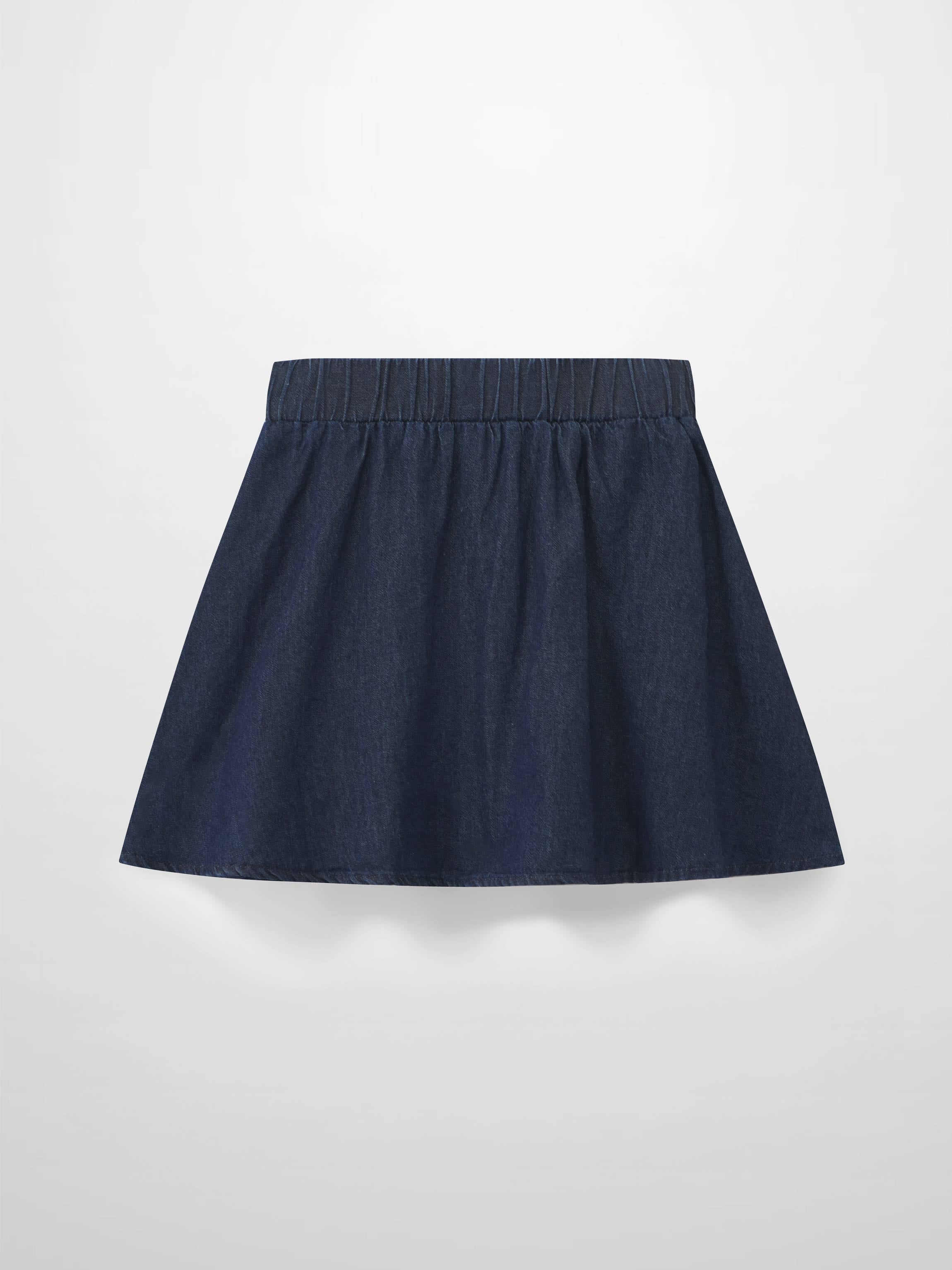 Dark denim circle skirt for girl
