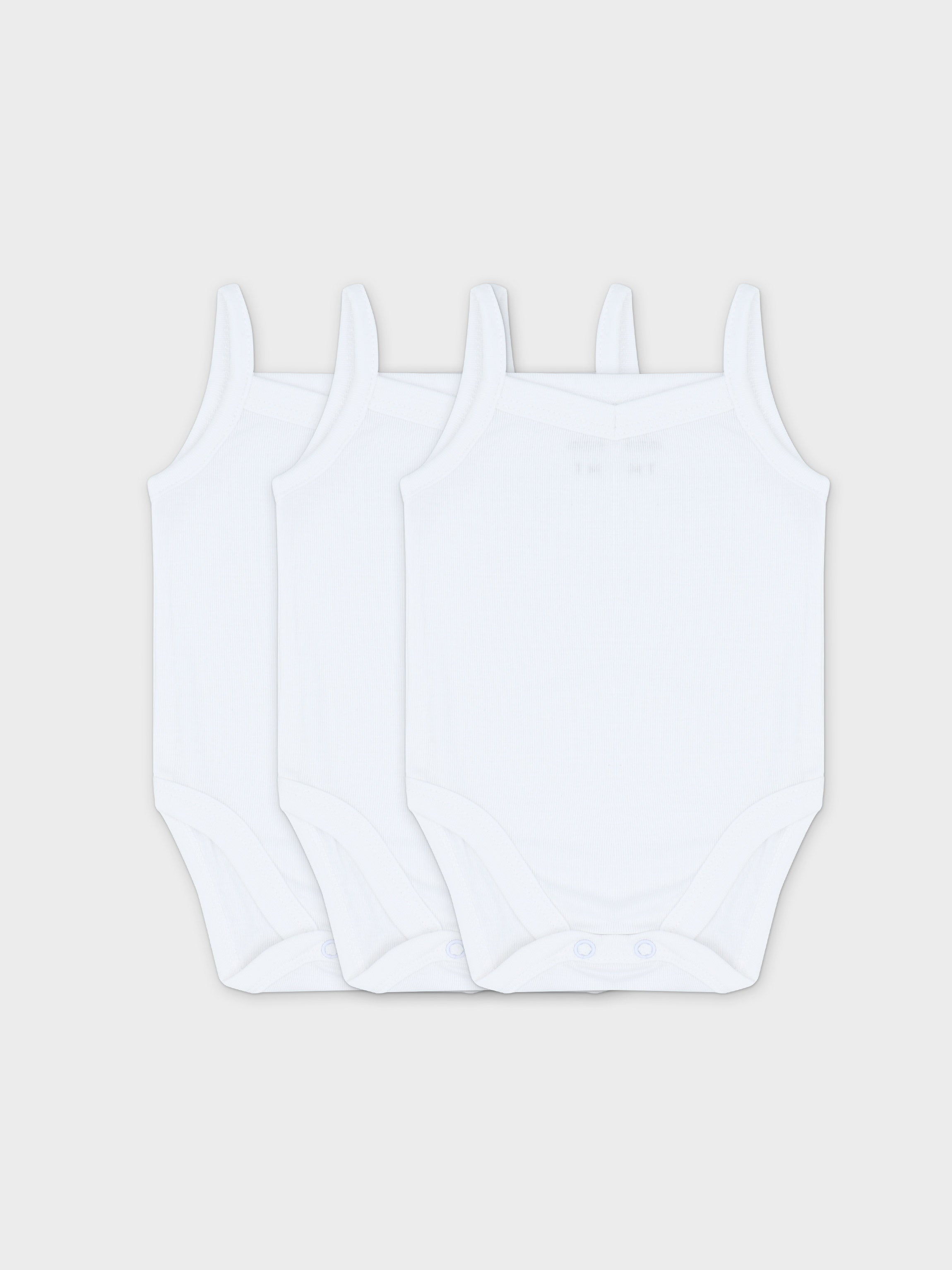 Baby bodysuit ribbed undershirt 3 pack