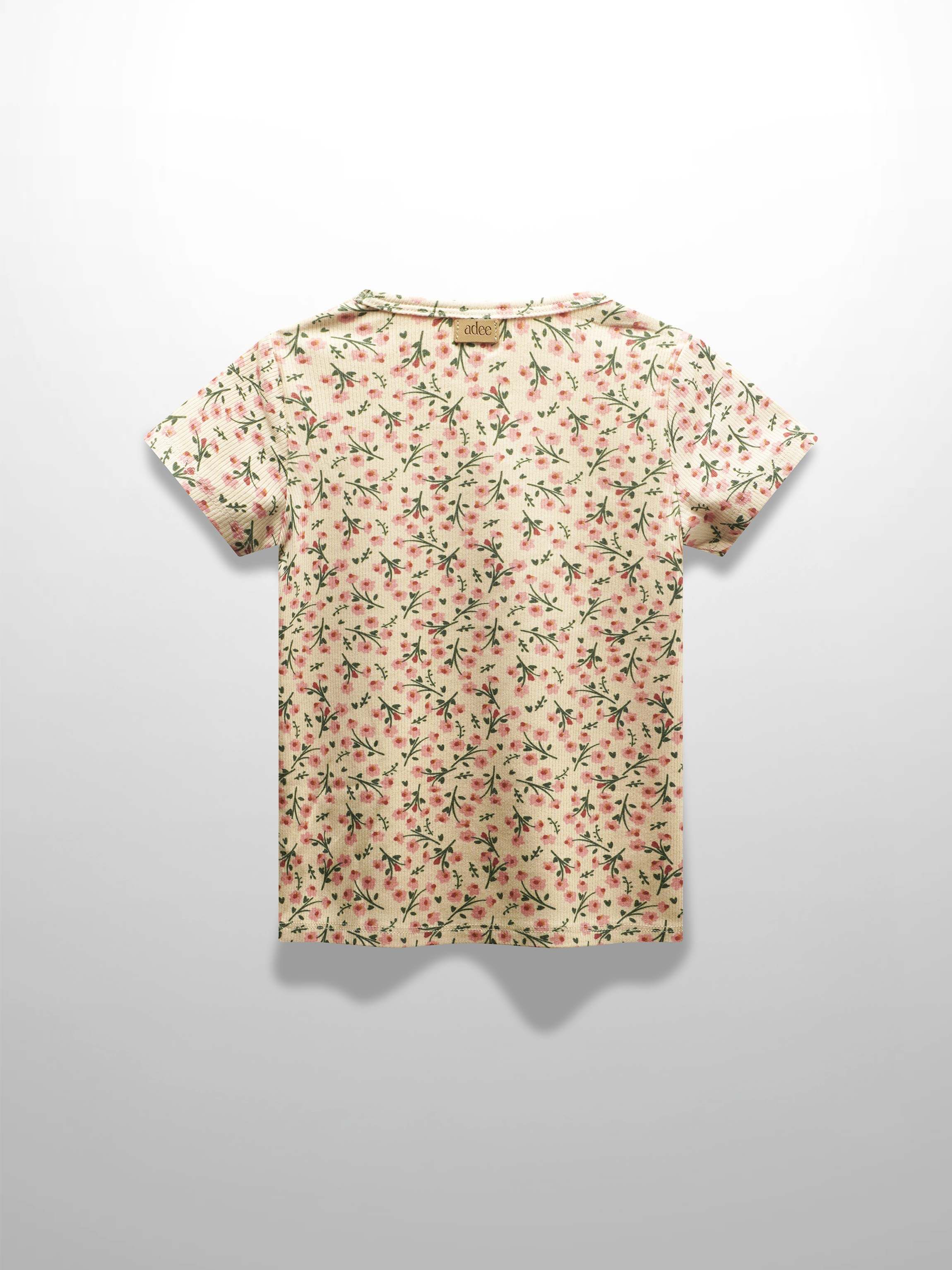 Floral short sleeve T-shirt back