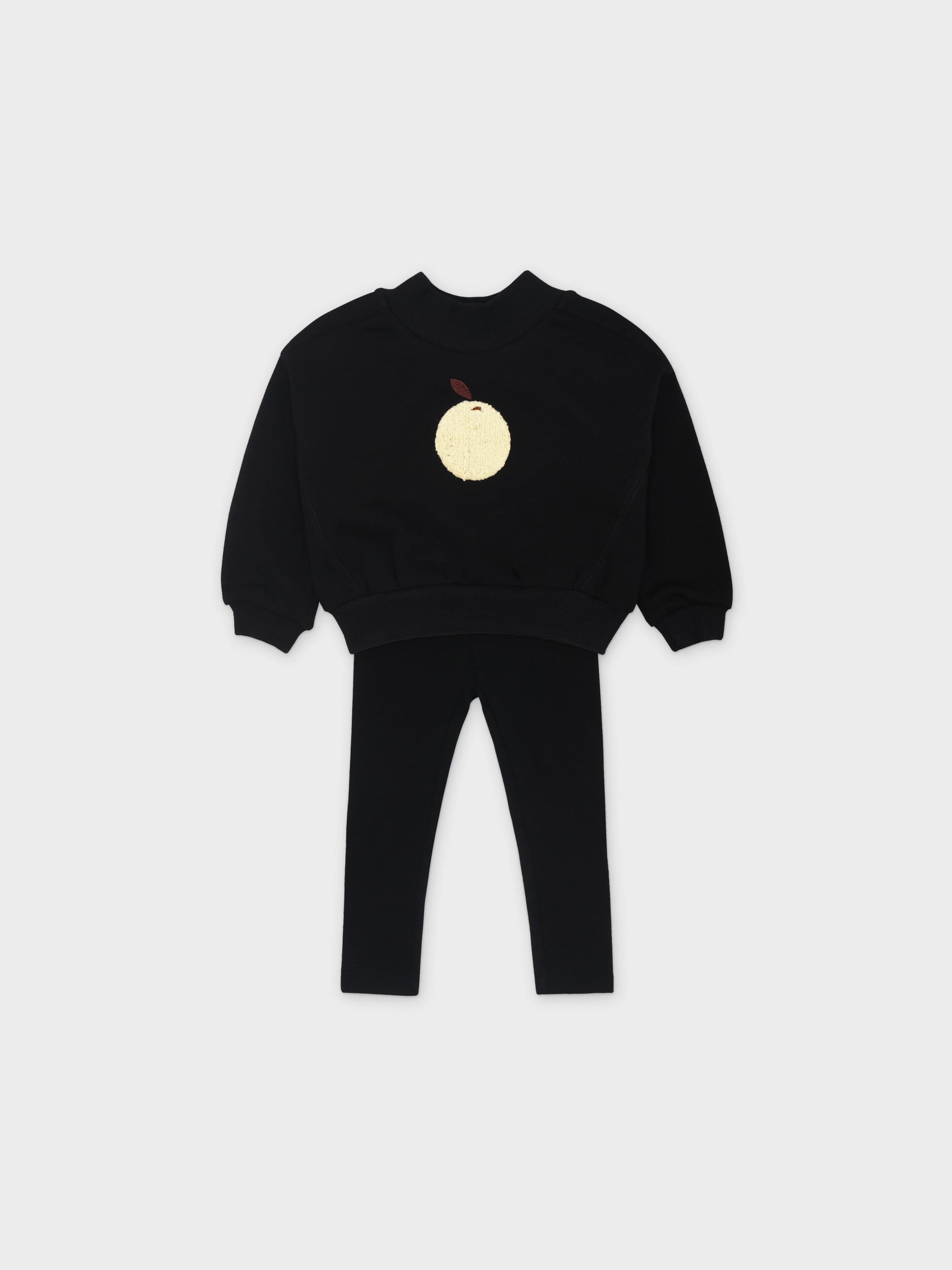 Fuzzy fruit sweatshirt set for kids