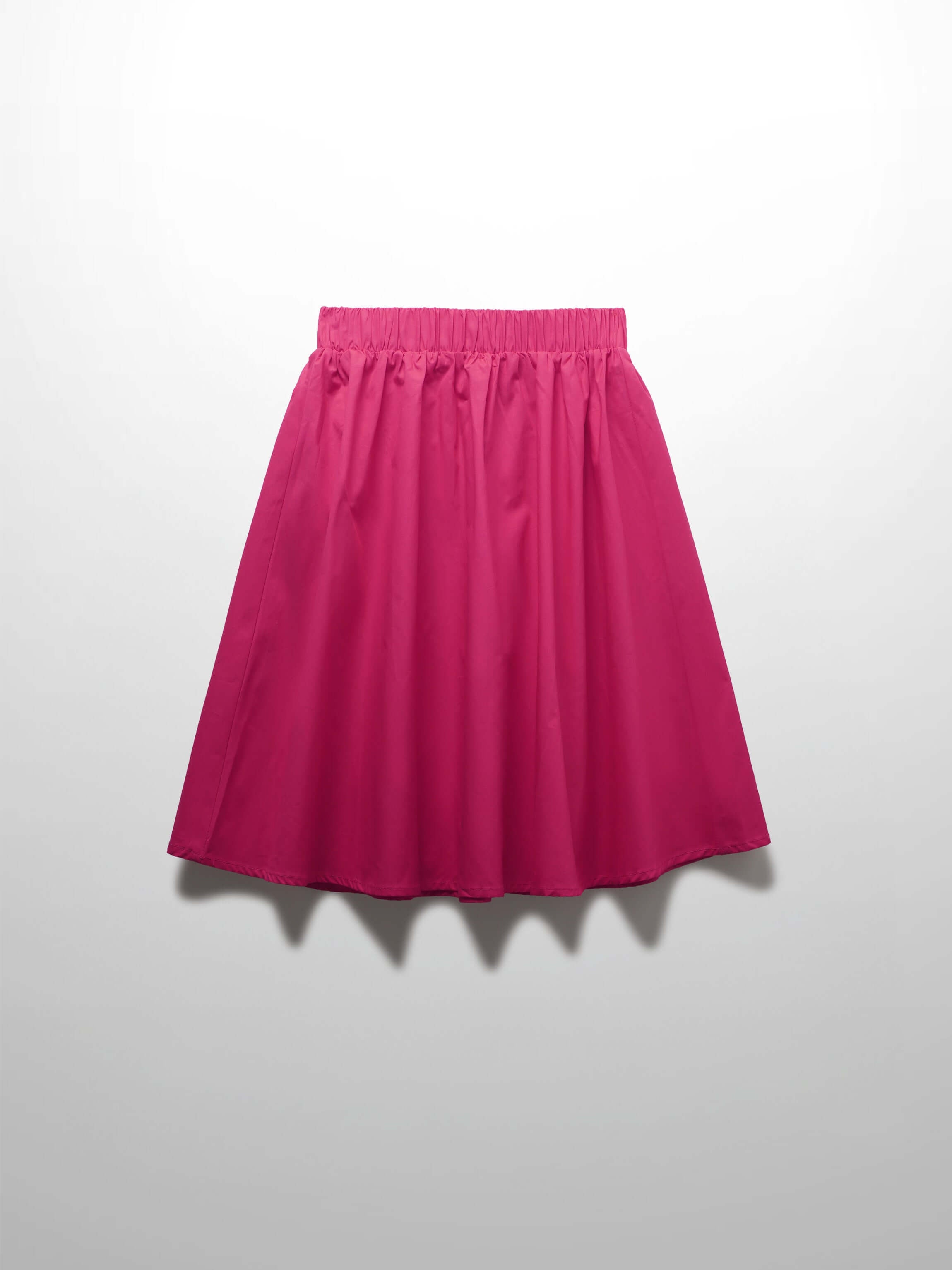 Bright pink cotton skirt
