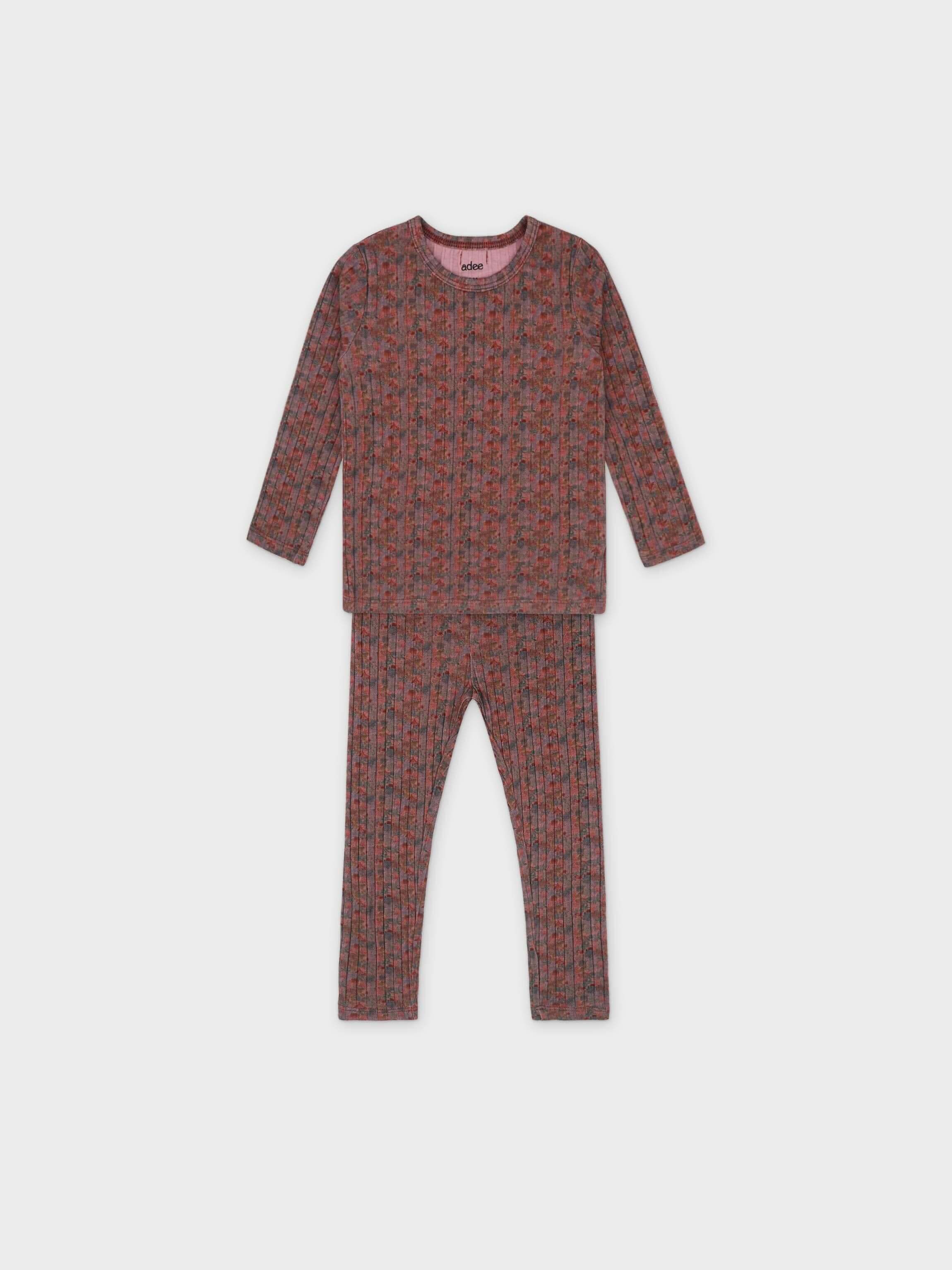 Girls pajamas with floral design