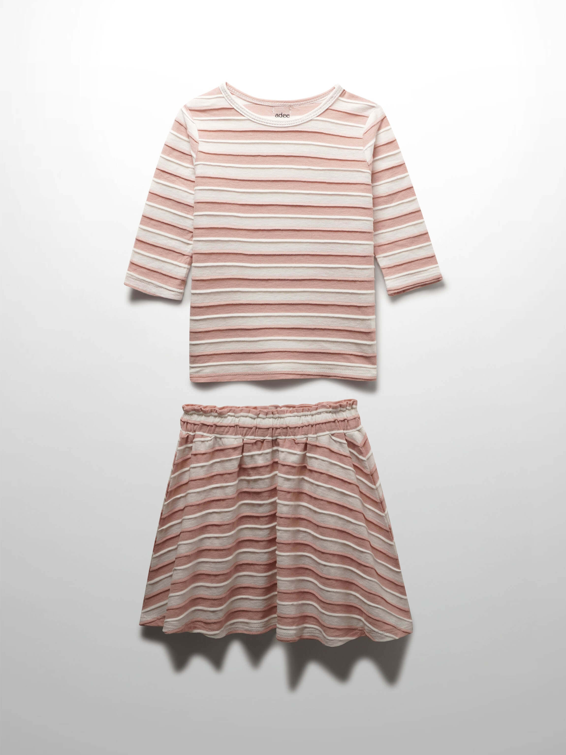Striped skirt set for girls