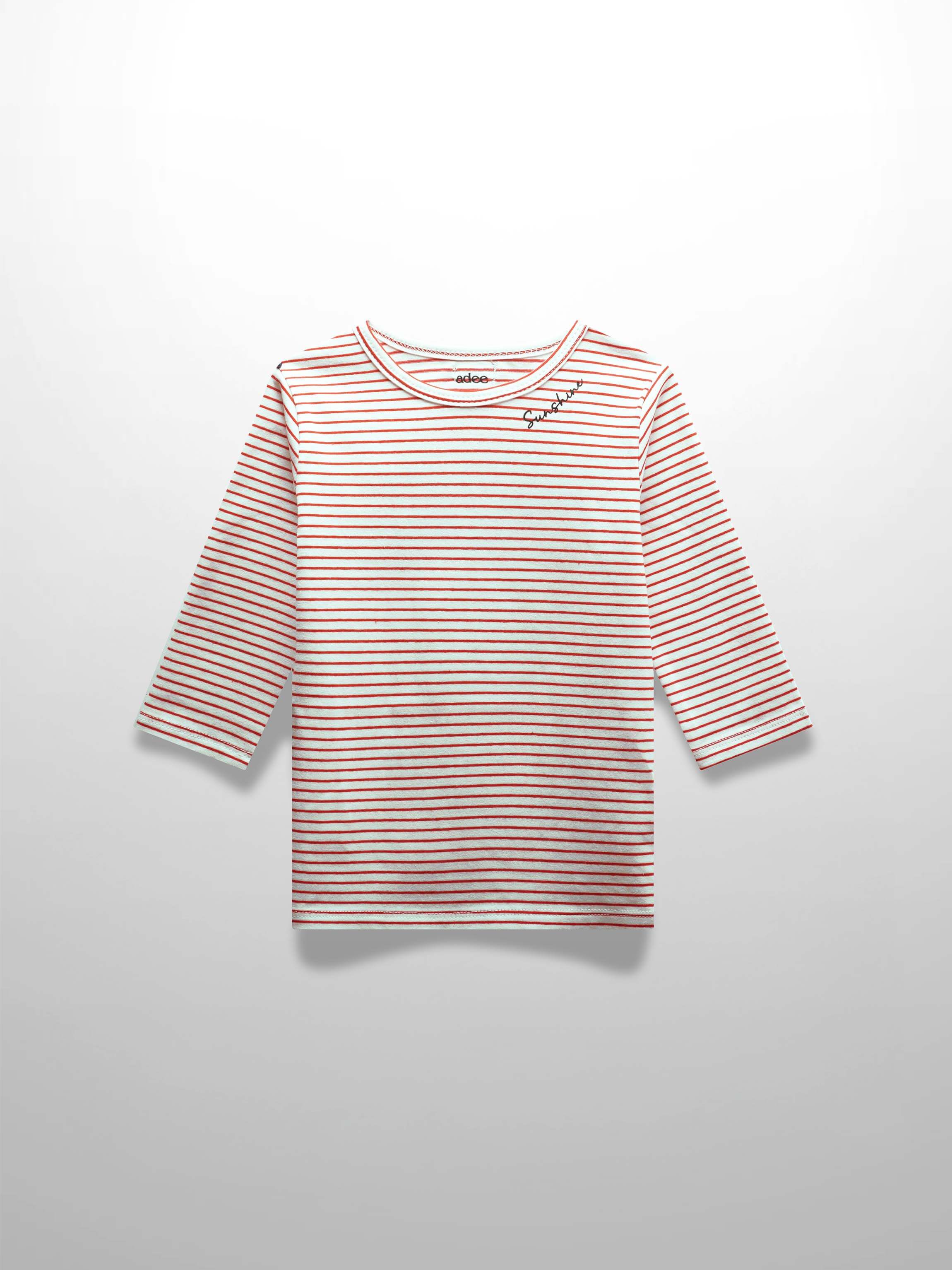Pink & White 3/4 Sleeve T-shirt for Girls