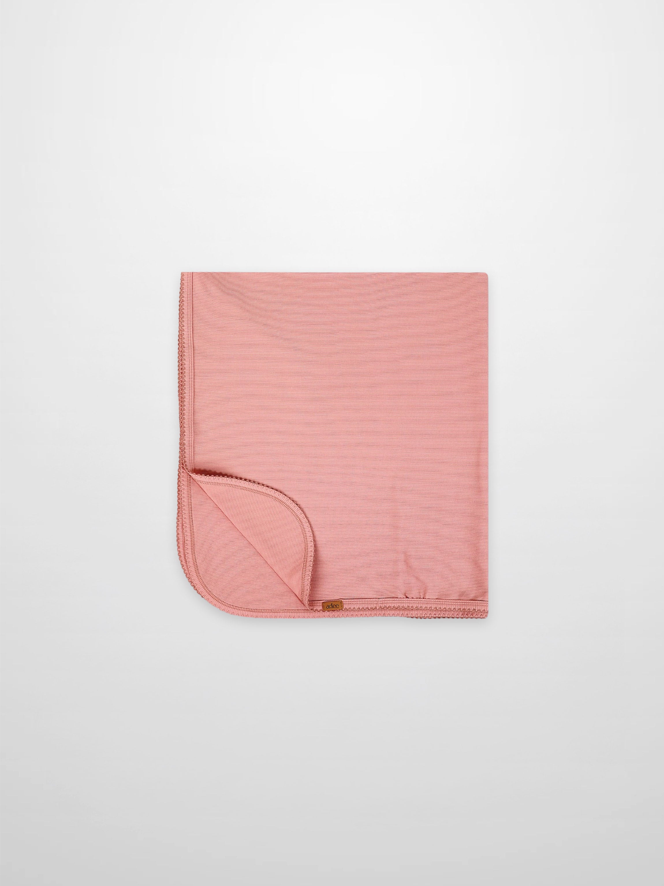 Thin Ribbed Blanket - Pink by Adee, girls swaddle blanket with ribbed fabric.