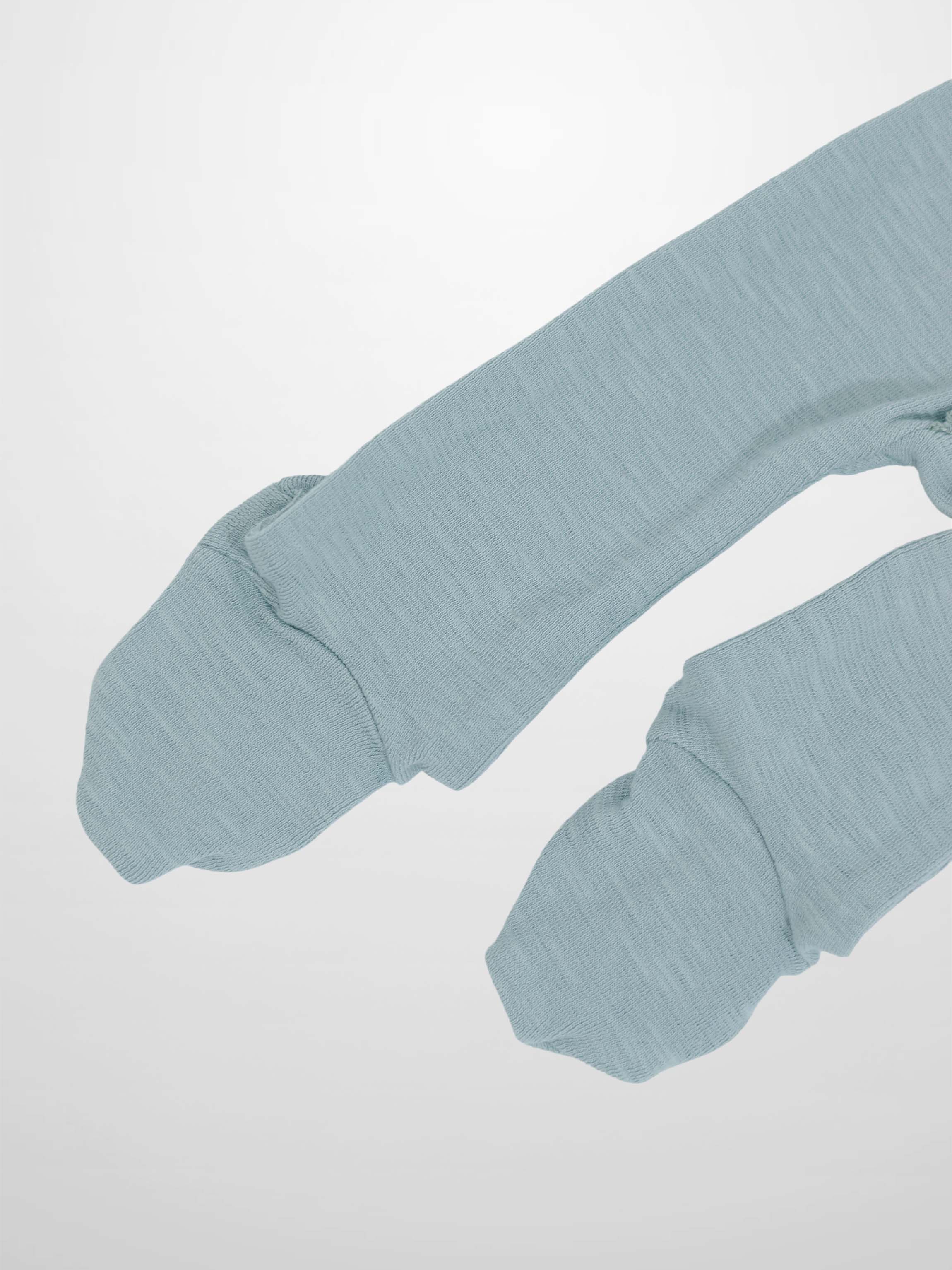 Two blue scalloped stretchy boys stretchies by Adee, infant apparel