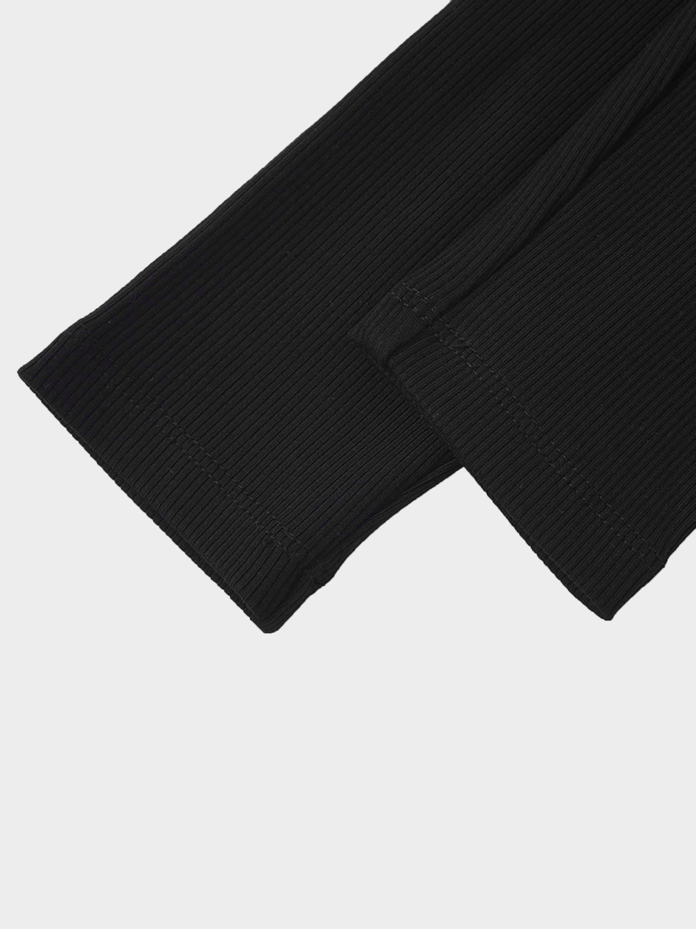 Thin Ribbed Pajama - Black