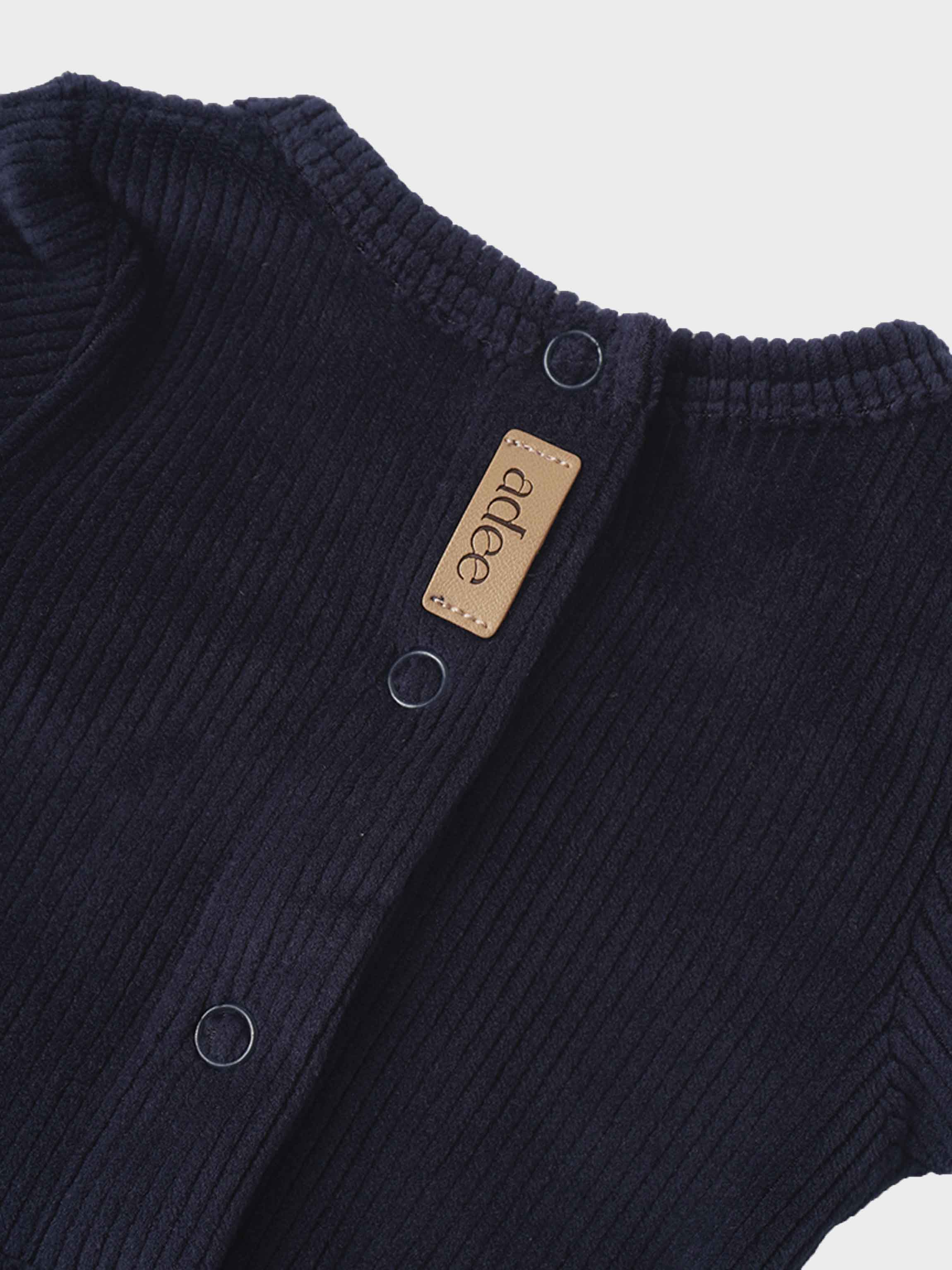 Embroidered Bunny Stretchy - Navy