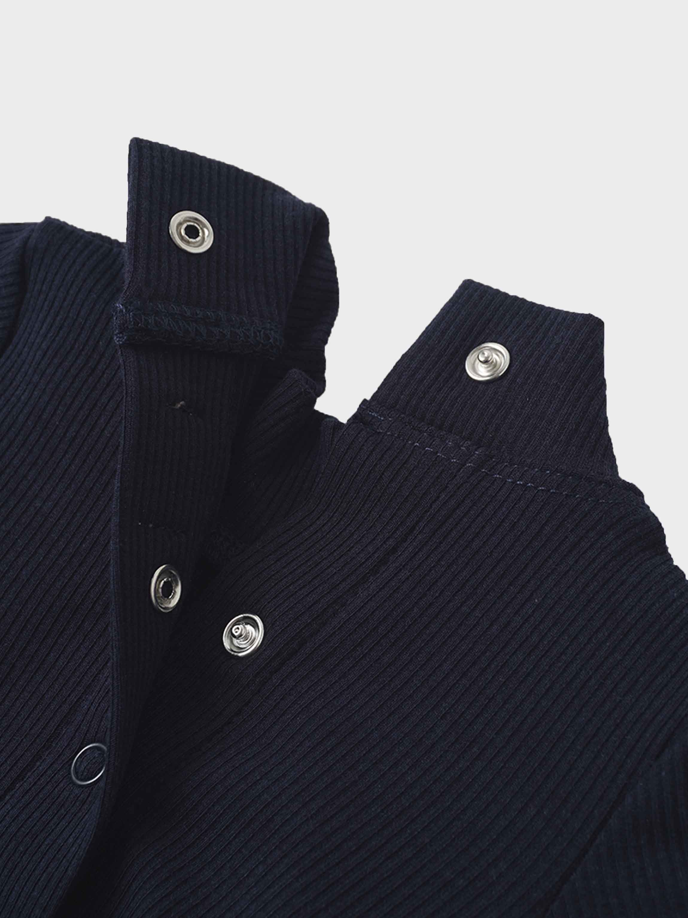 Mock Neck Stretchy - Navy