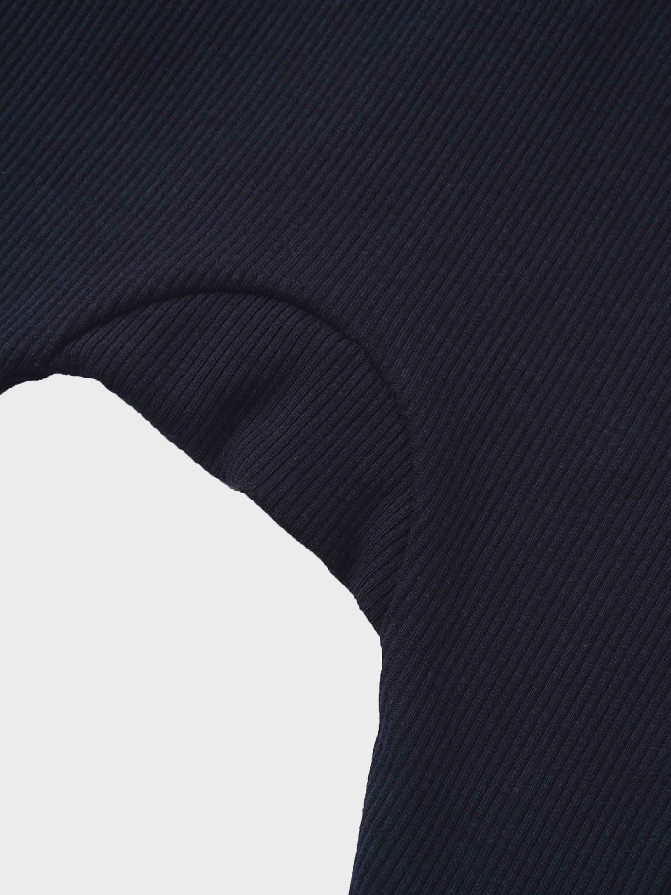 Mock Neck Stretchy - Navy