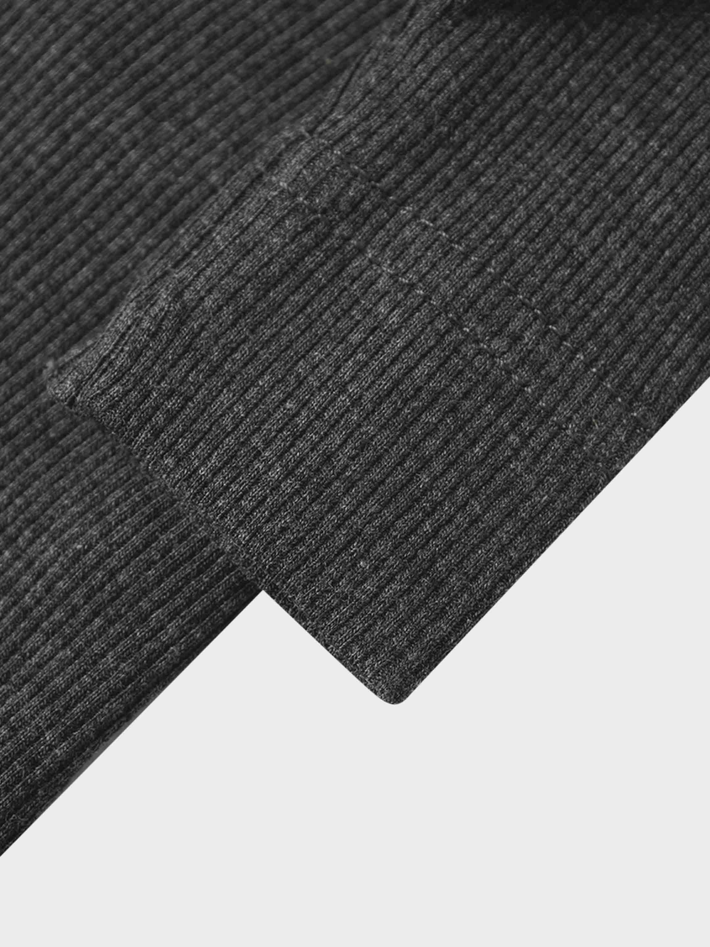 Mock Neck Stretchy - Heather Grey