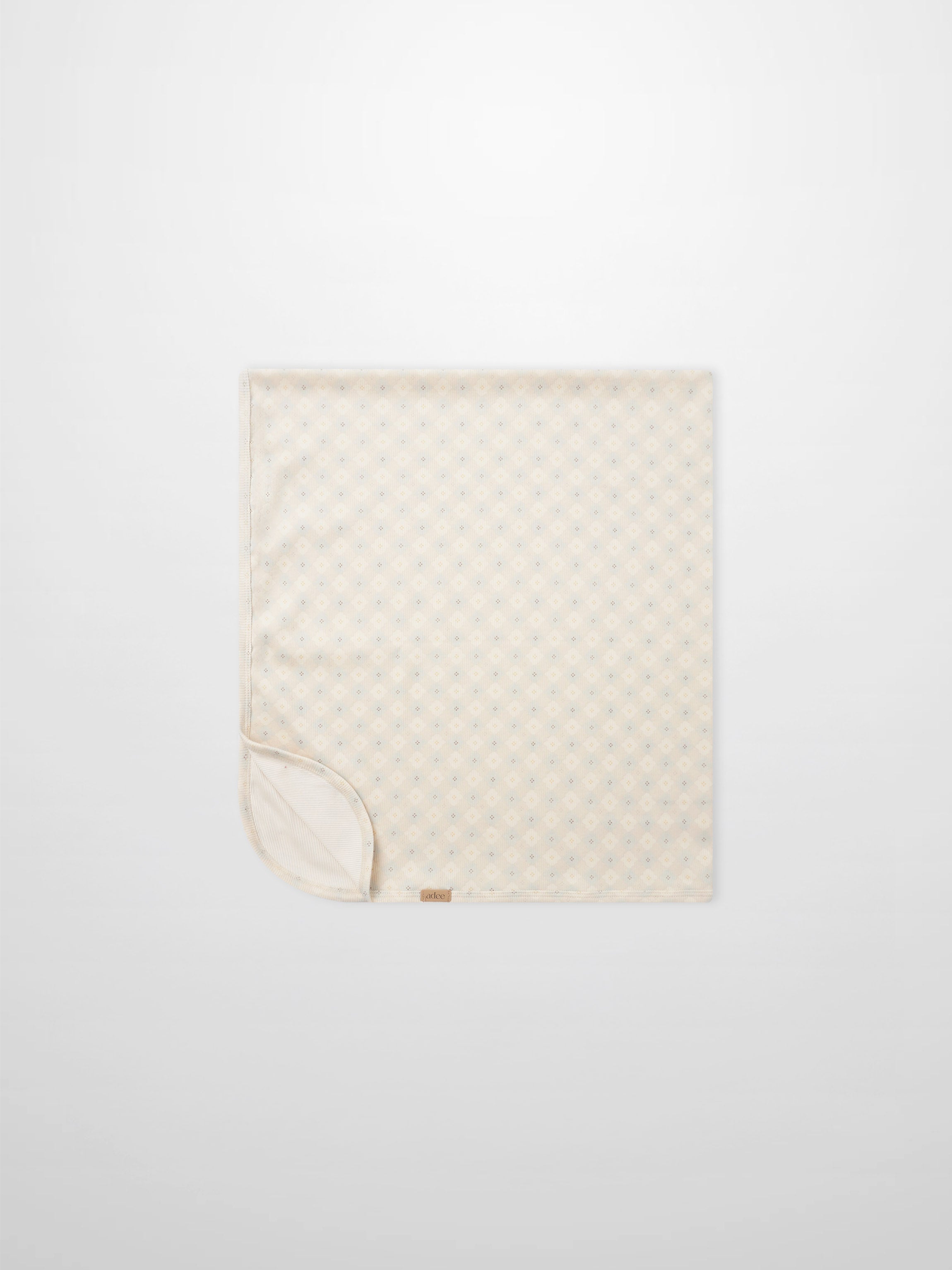 Little Button Blanket - Blue, Adee boys swaddle blanket with tiny dot pattern.
