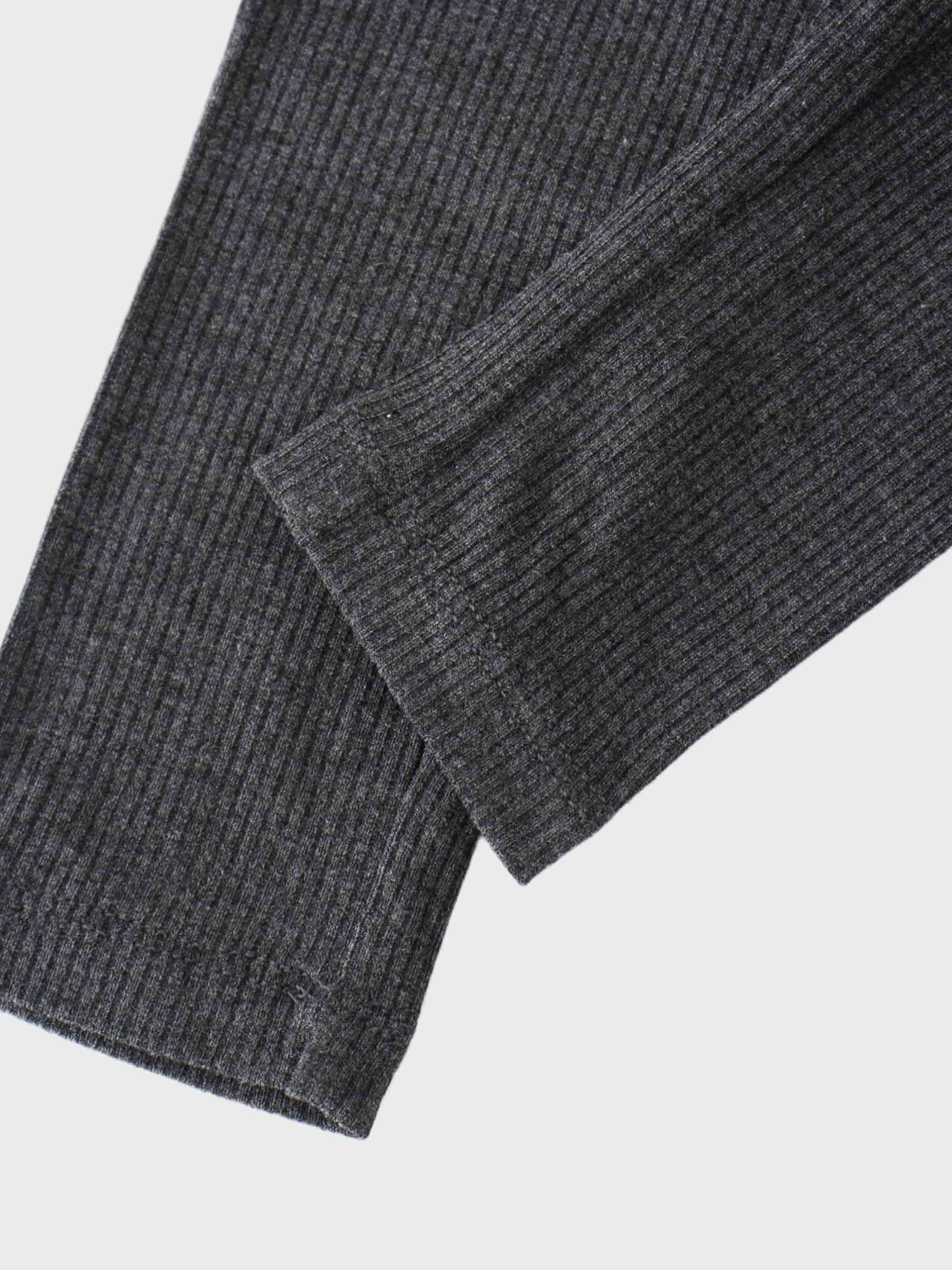 Heather grey ribbed leggings detail