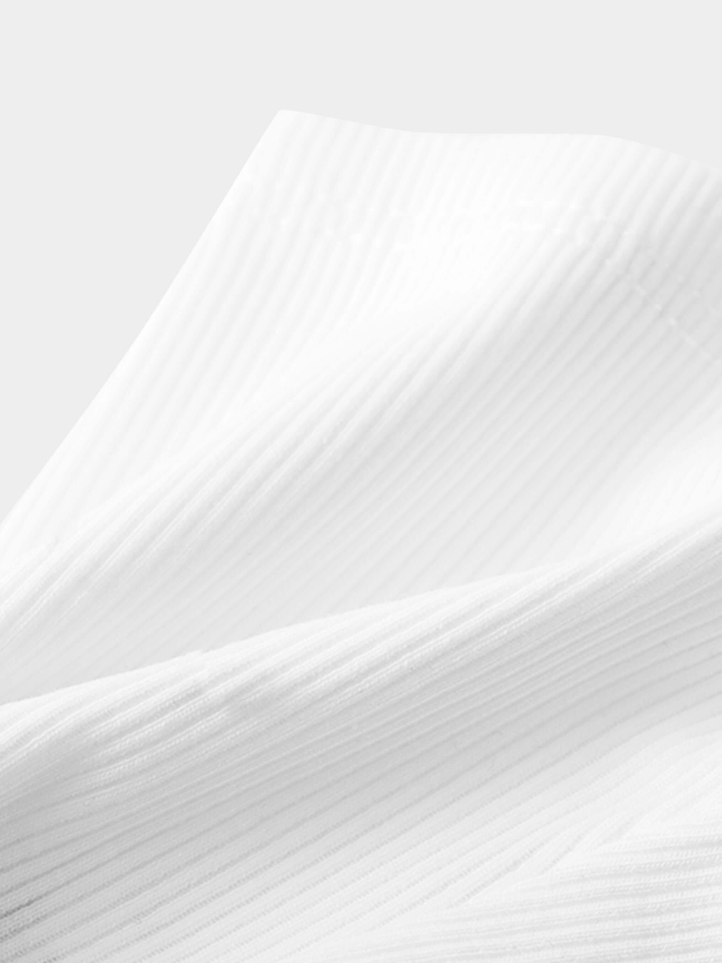 Biker Shorts Thin Ribbed-White