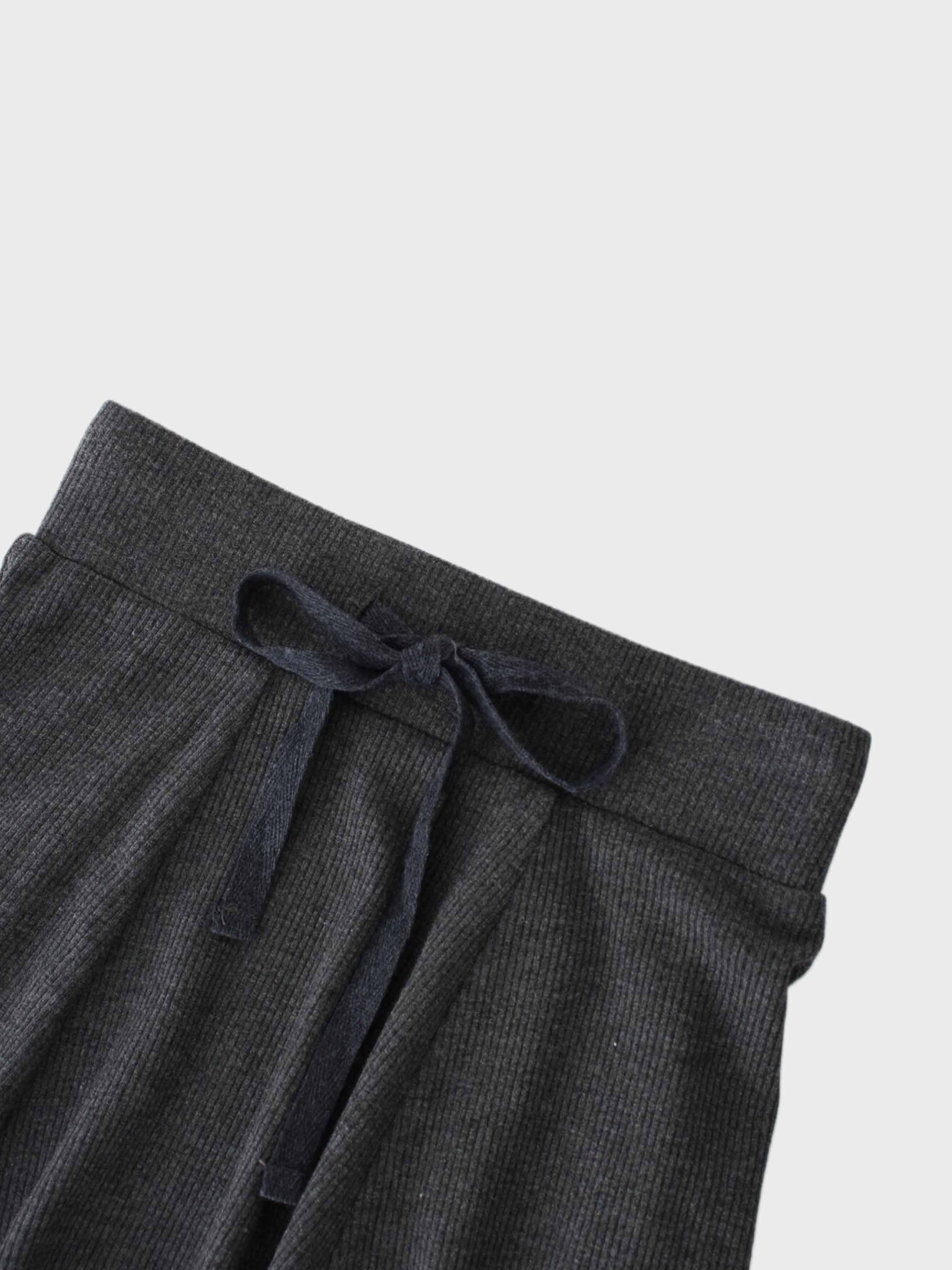 Dark grey hoodie sweatshirt waistband detail