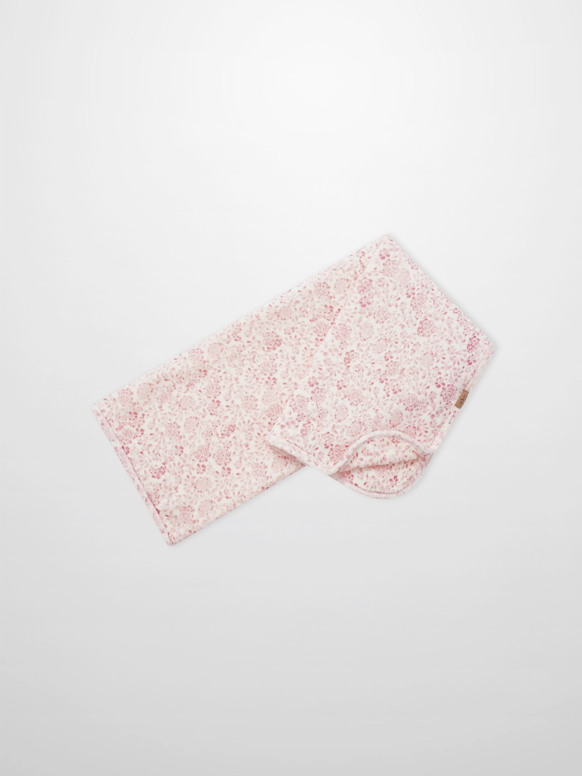Two Tone Floral Blanket, Adee girls swaddle blanket with pink floral print.