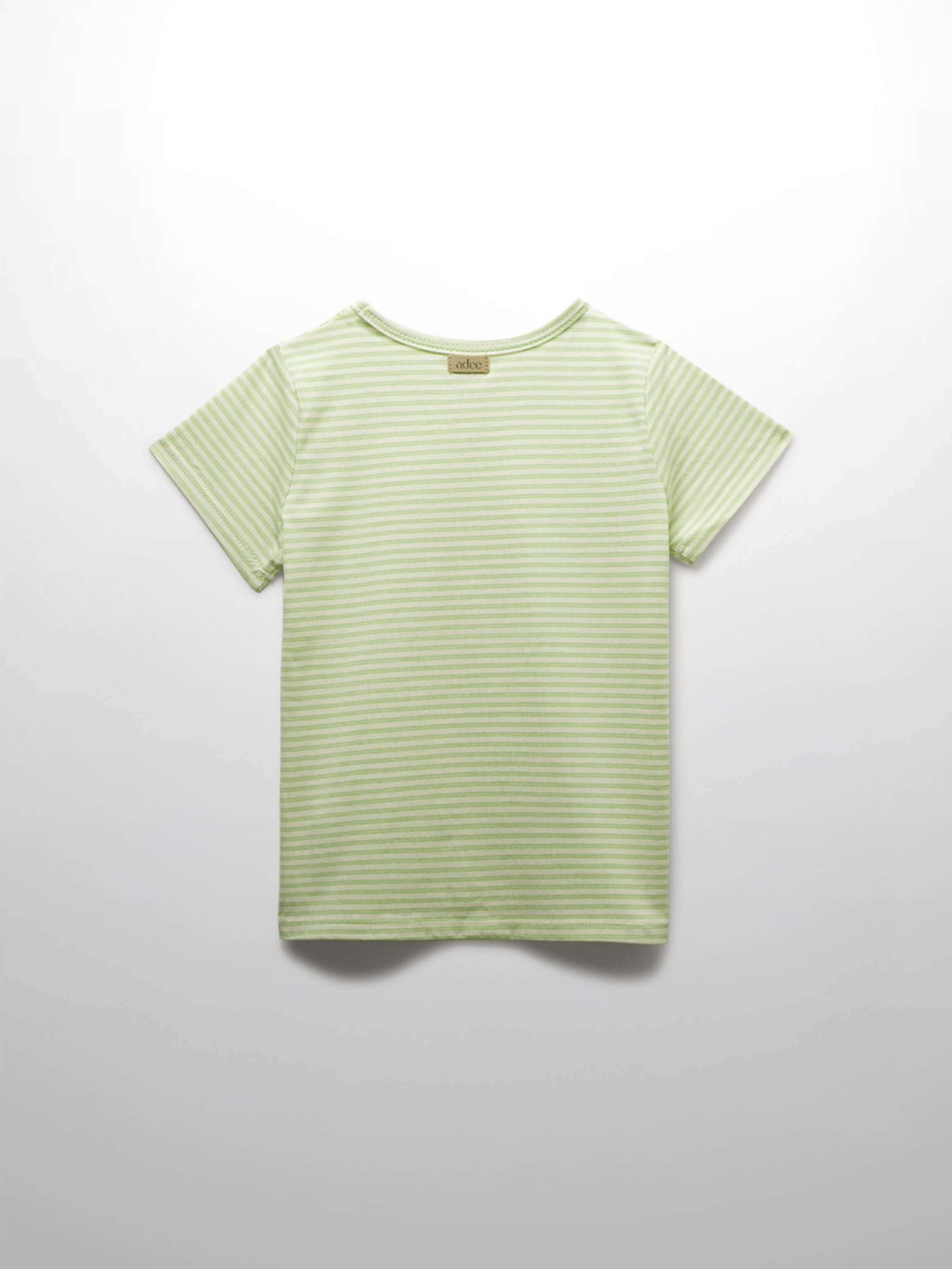 Green Striped Girls Shirt