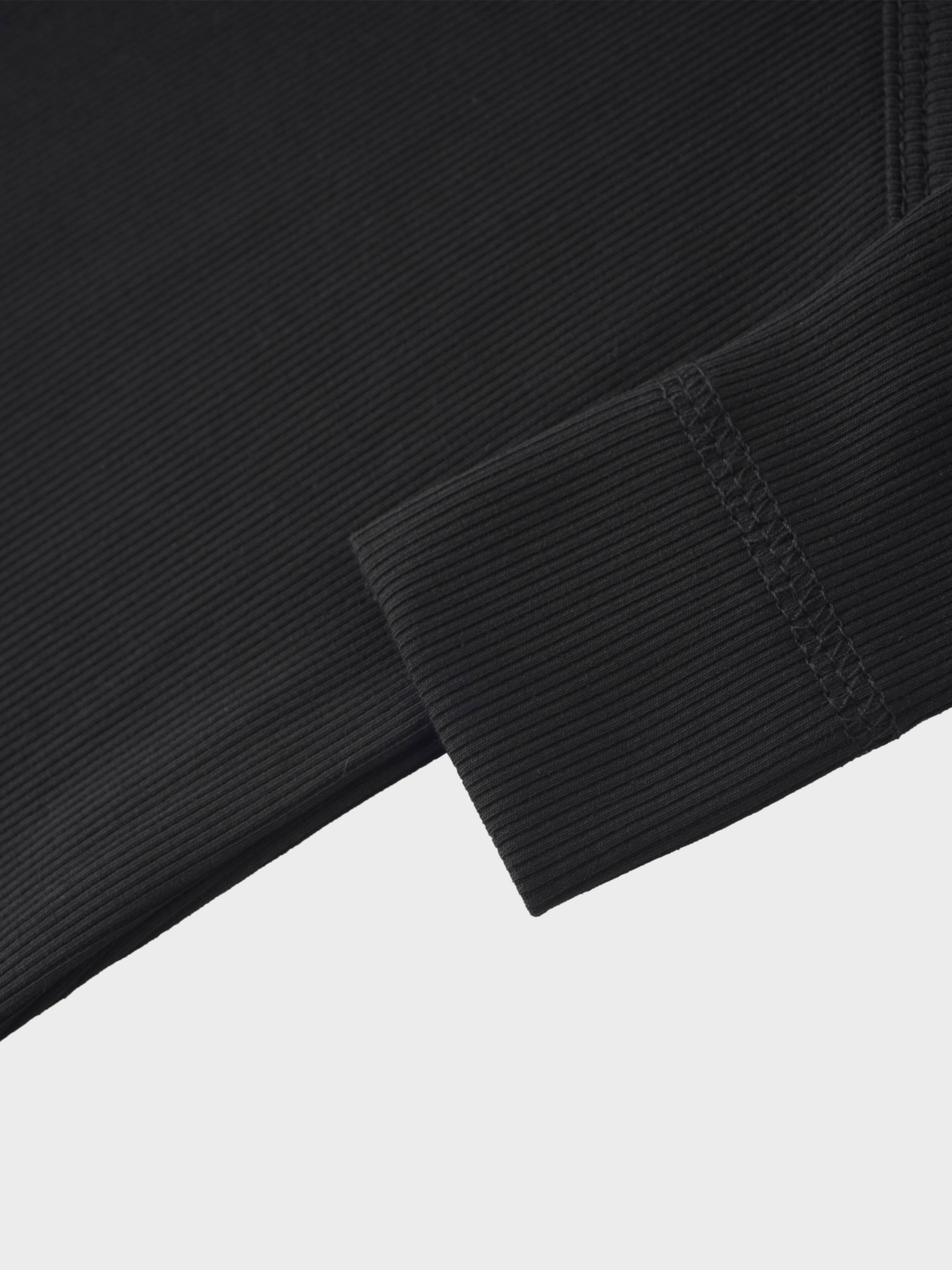 Crossover Thin Ribbed Pajama - Black