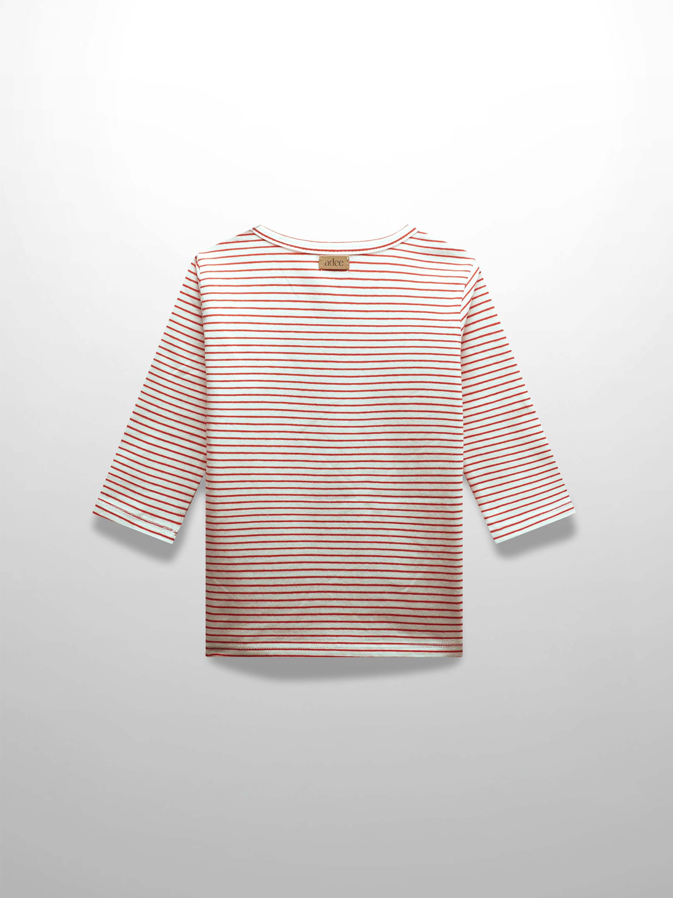 Girls shirts pink and white striped T-shirt